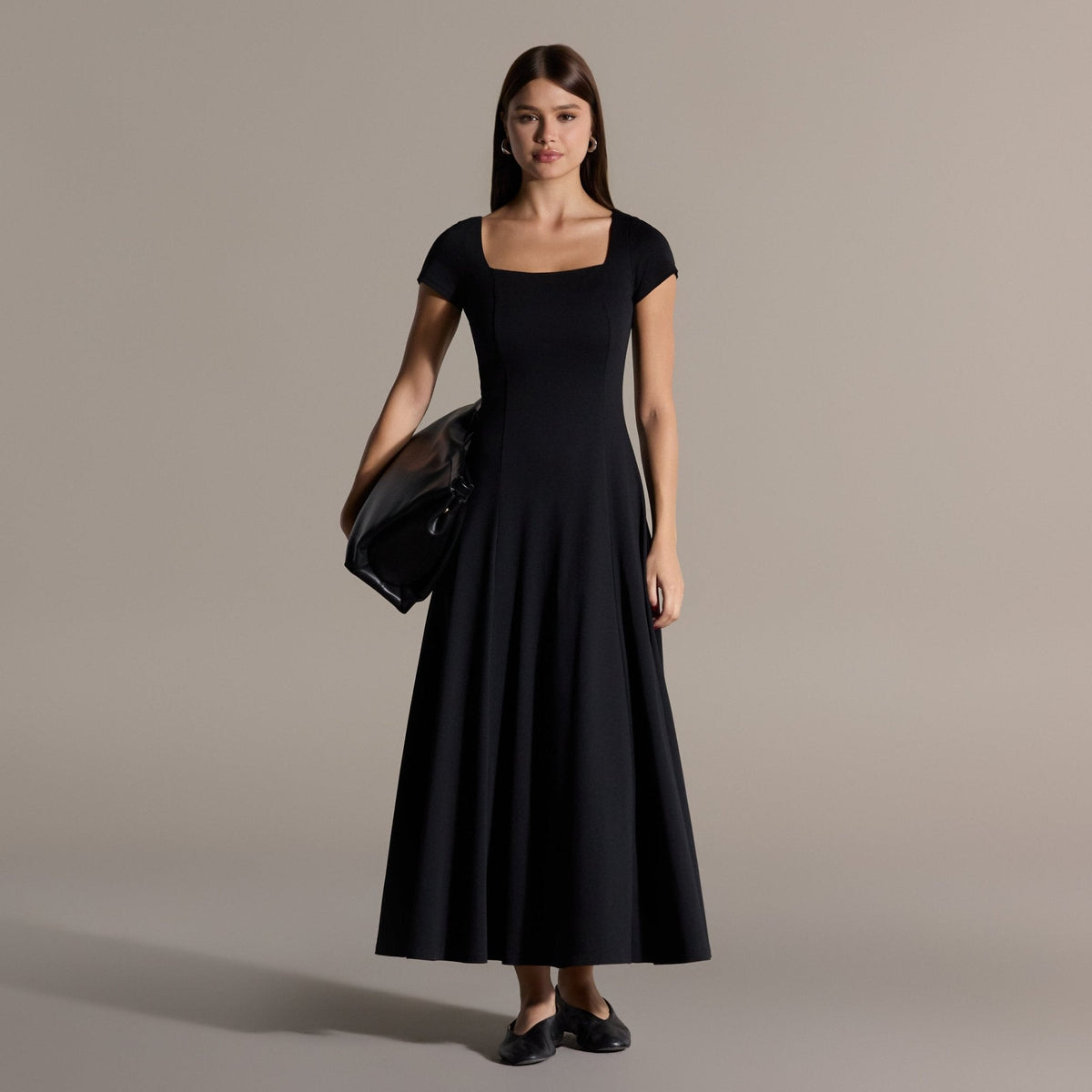 100% Cotton Black Dress - shopaleena