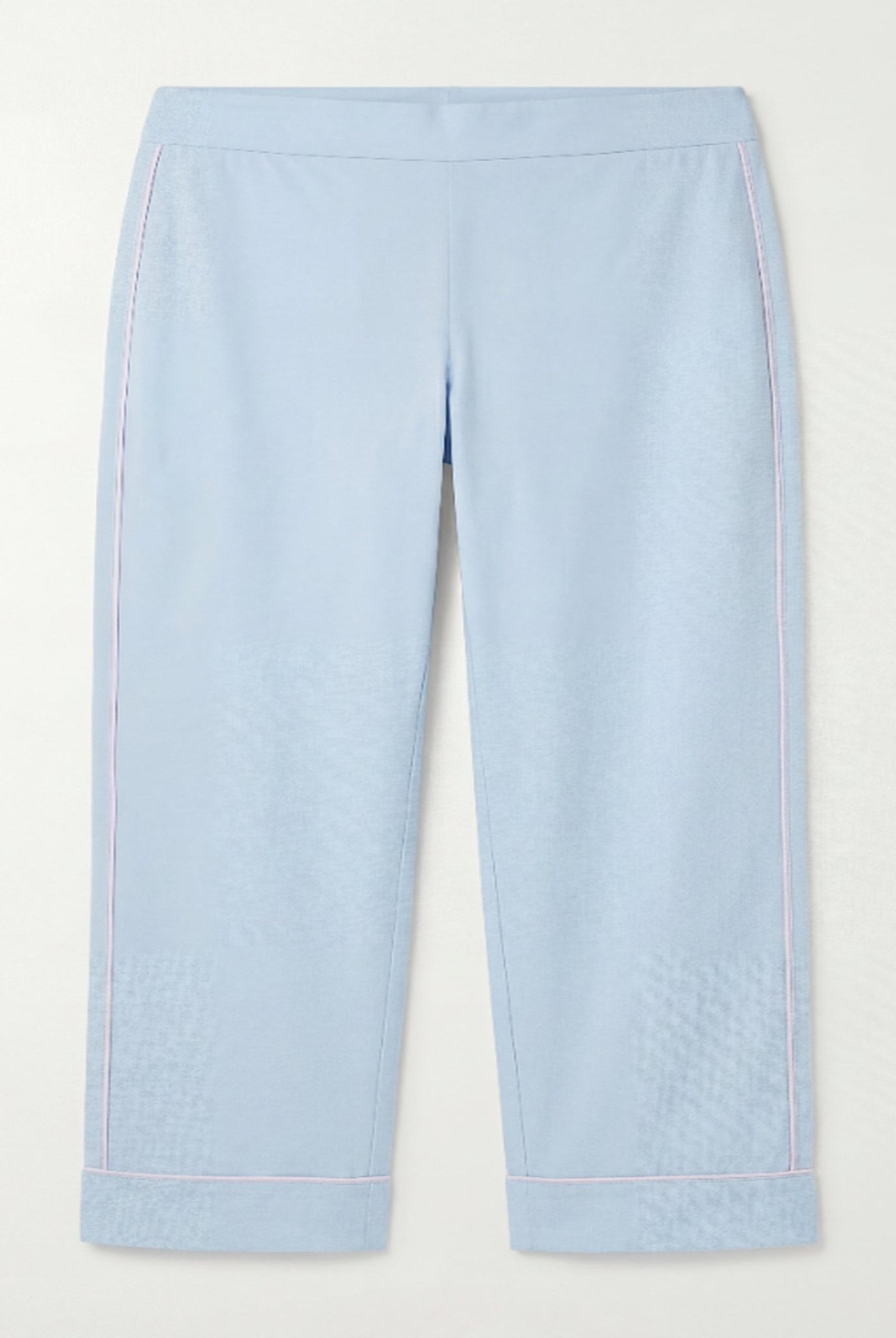 100% Cotton Light Blue Wide Leg Pants For Kids - shopaleena