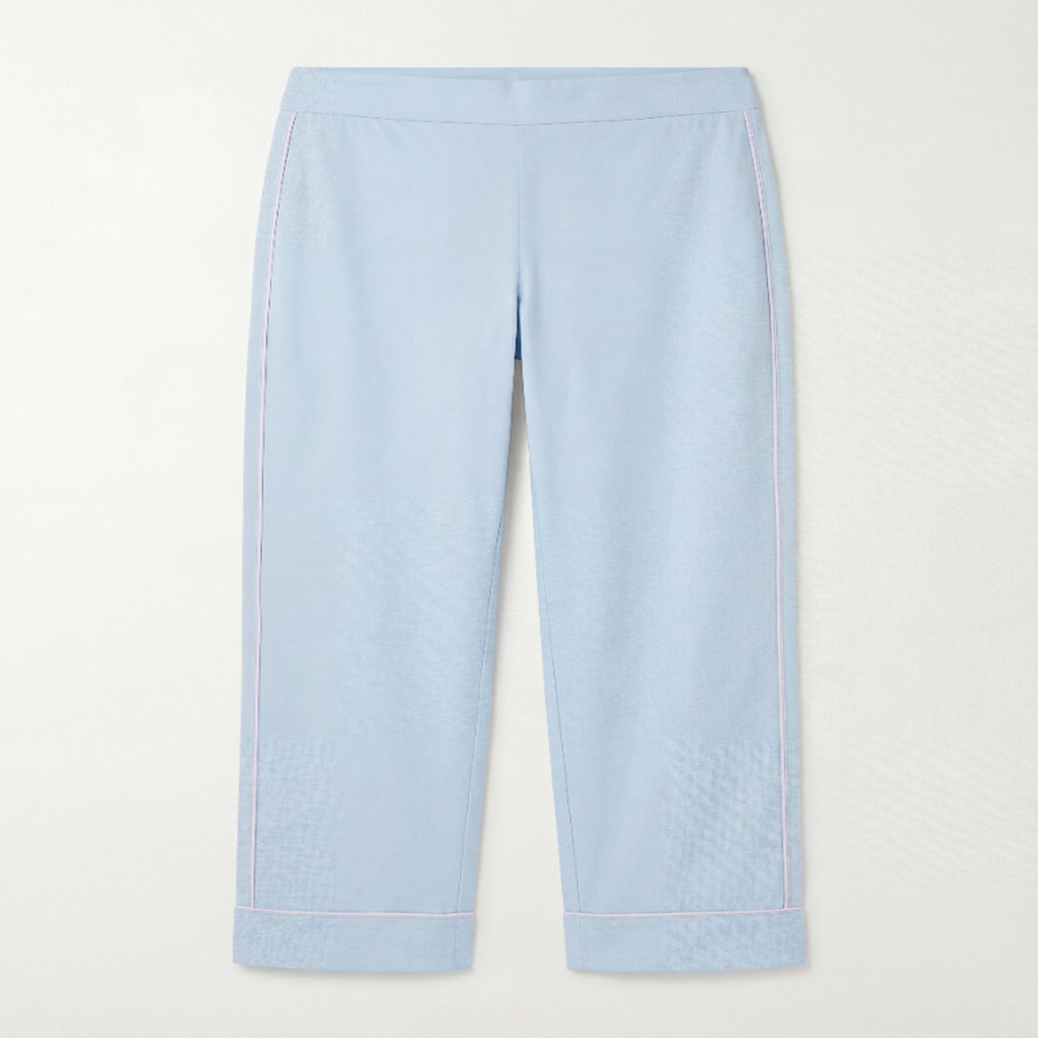 100% Cotton Light Blue Wide Leg Pants For Kids - shopaleena