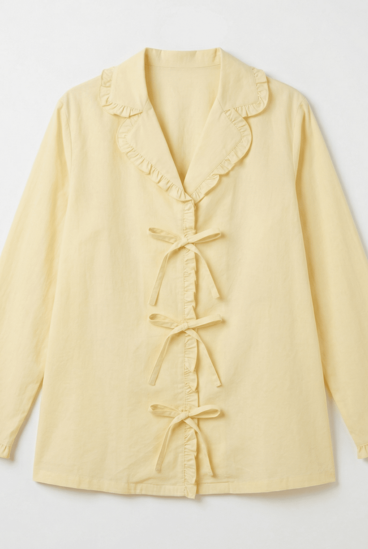 100% Cotton Ruffles and Bow Shirt For Kids - shopaleena