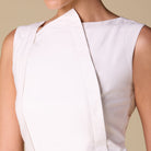 Asymmetric Hem Draped Midi Dress - shopaleena