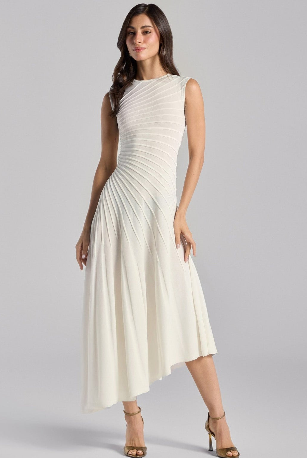 Asymmetric Knit Midi Dress - shopaleena