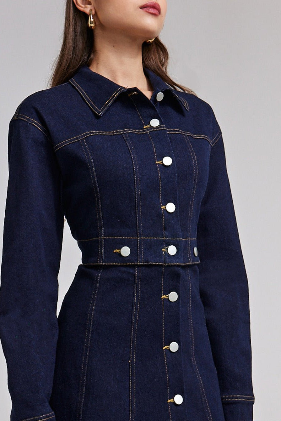 Asymmetrical Denim Jacket - shopaleena