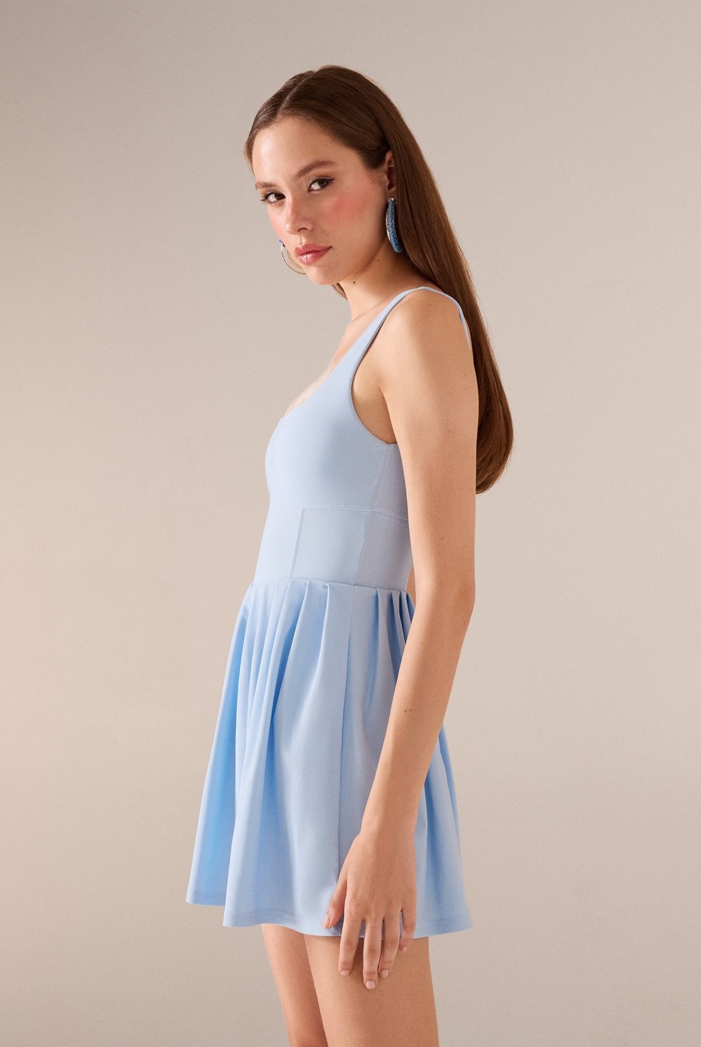 Baby Blue Swim Dress - shopaleena