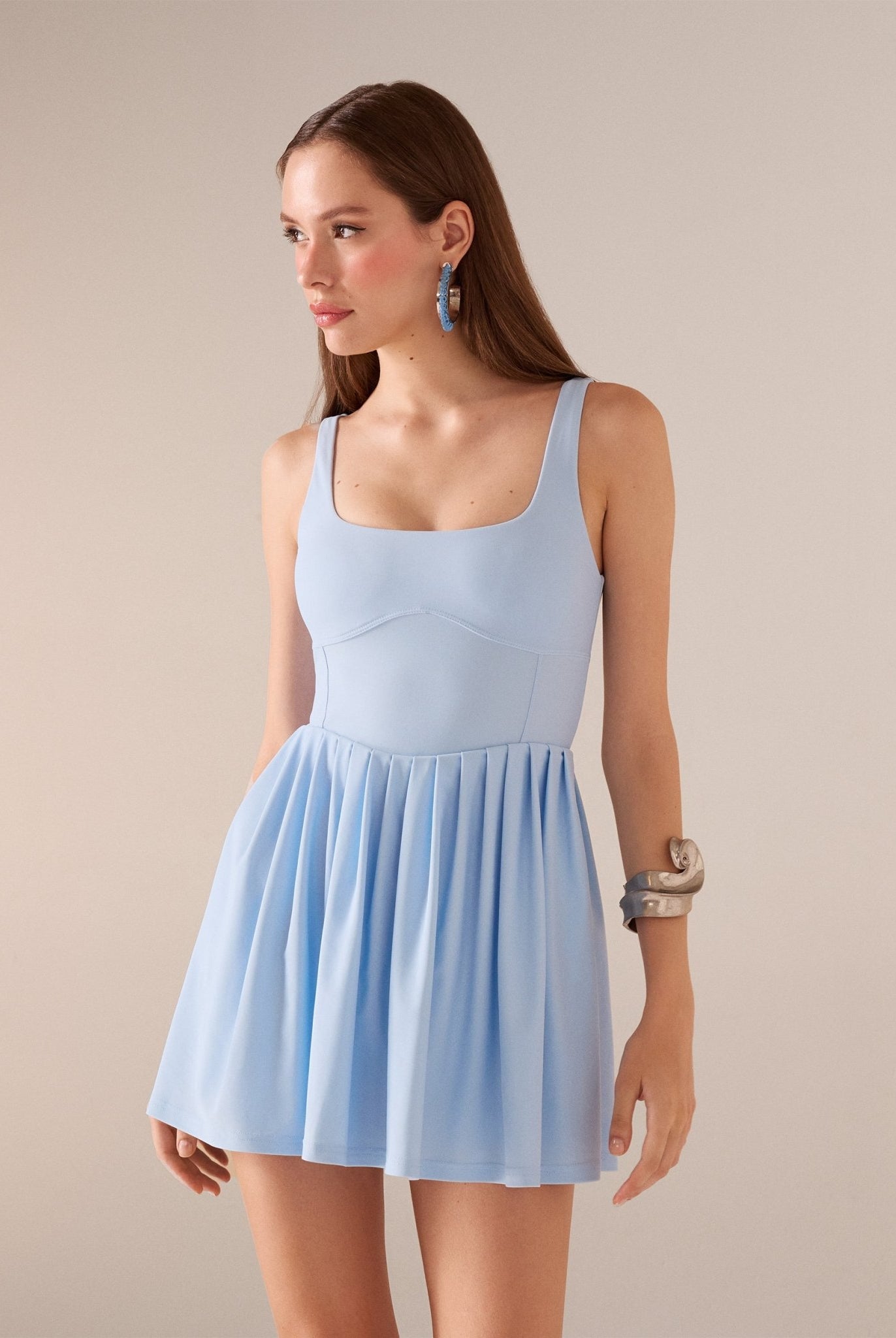 فستان سباحة أزرق فاتح - shopaleena