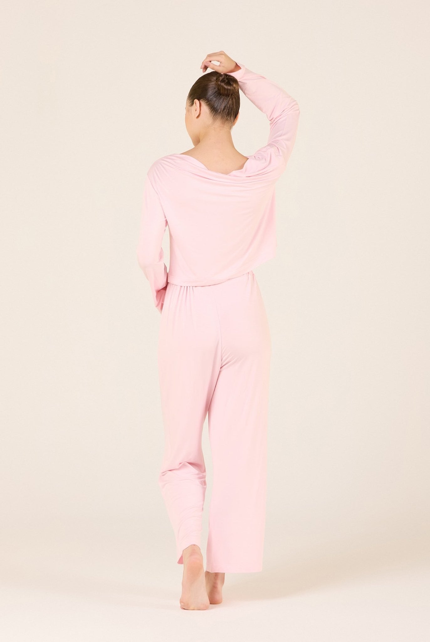 Bamboo Wide Leg Elastic Waist Pants - shopaleena