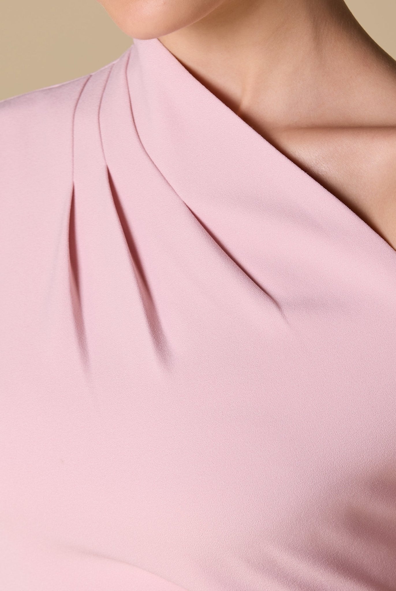 Bare shoulder Crepe maxi dress - shopaleena