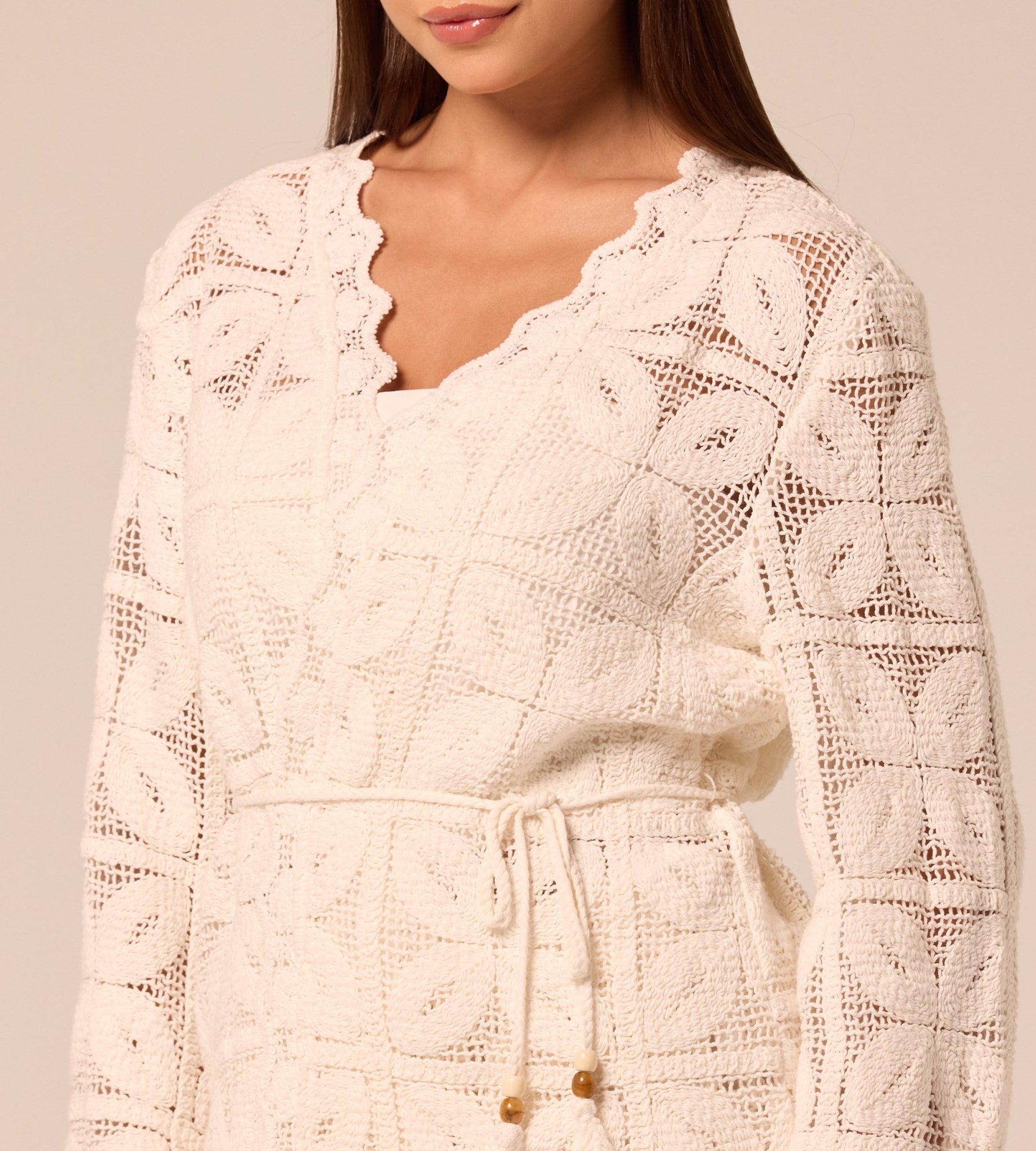 Bell Sleeve Crochet Cardigan - shopaleena