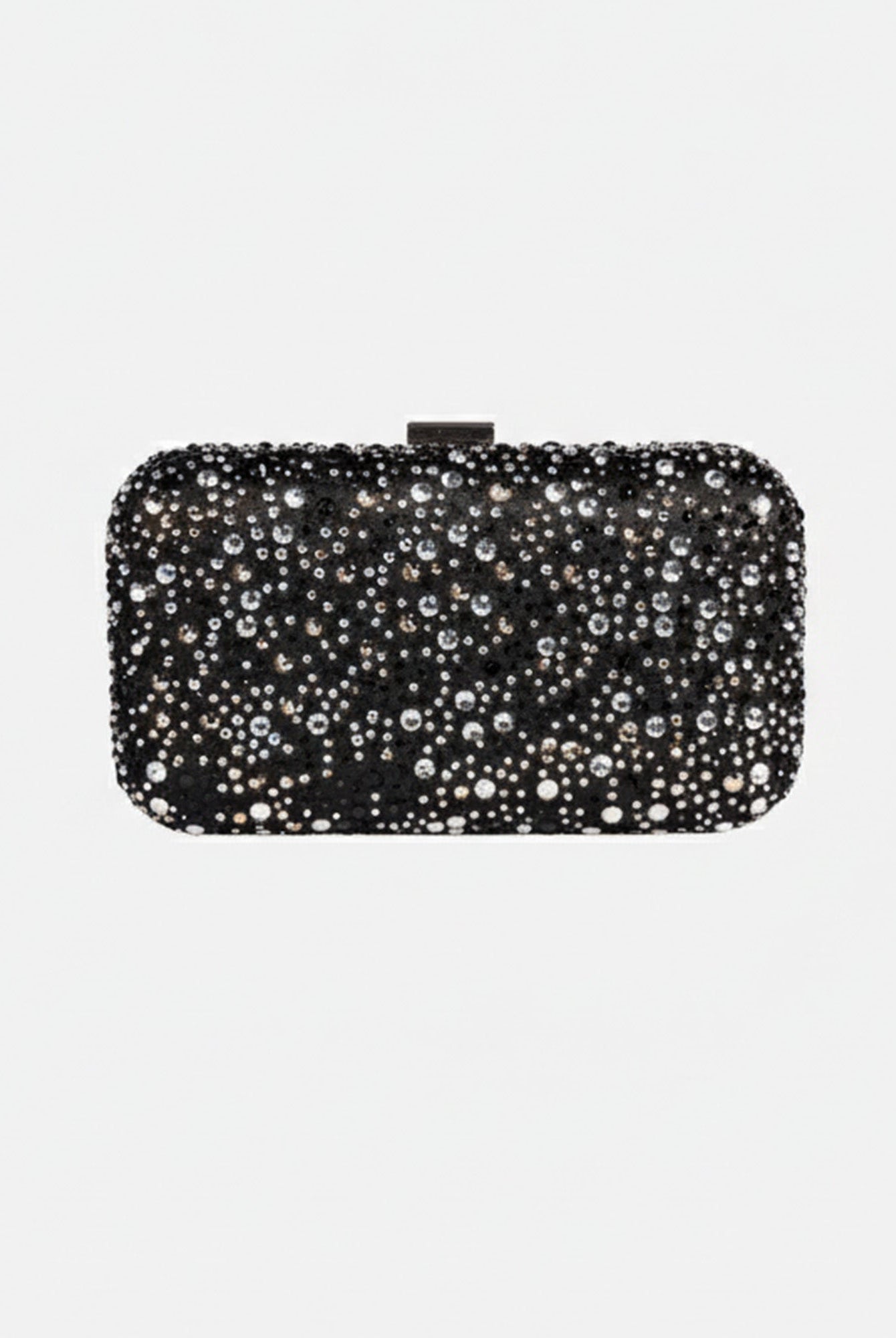 Black Crystal Beaded Clutch - shopaleena