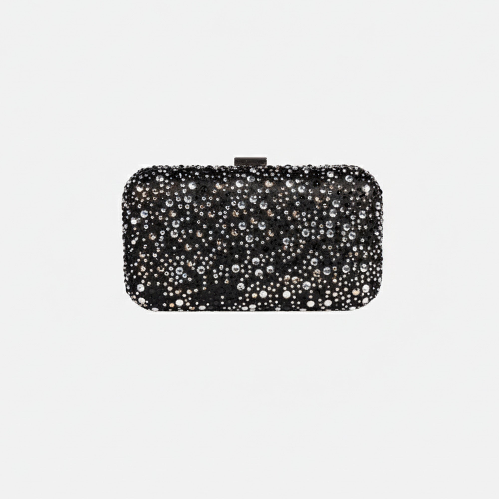 Black Crystal Beaded Clutch - shopaleena