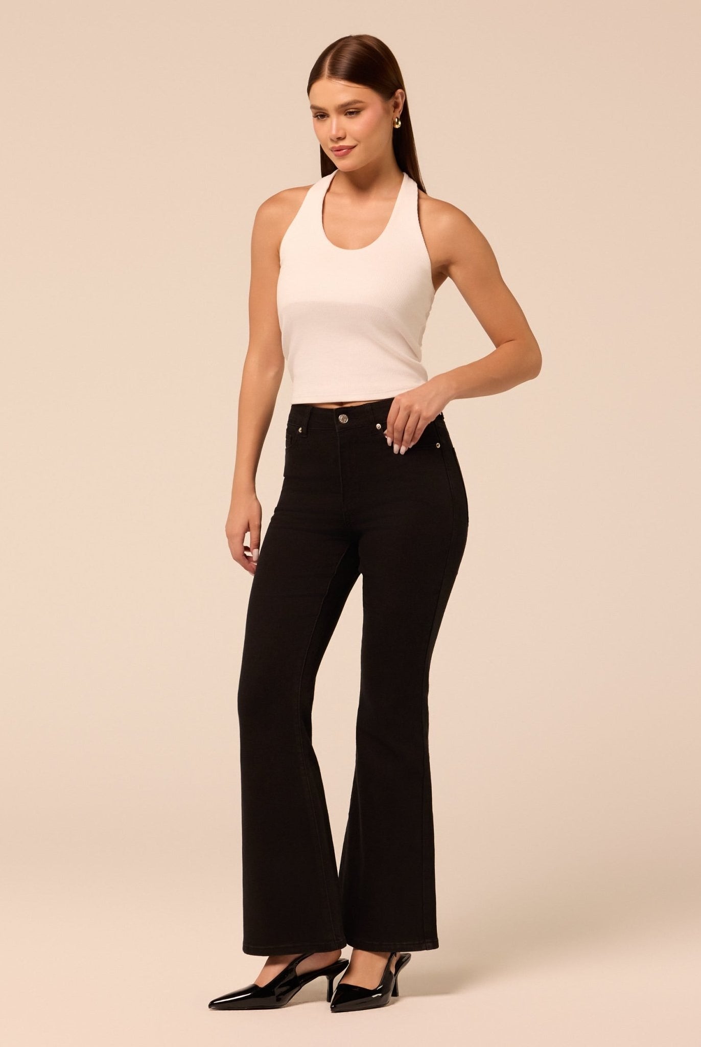 Black Flare Jeans - shopaleena