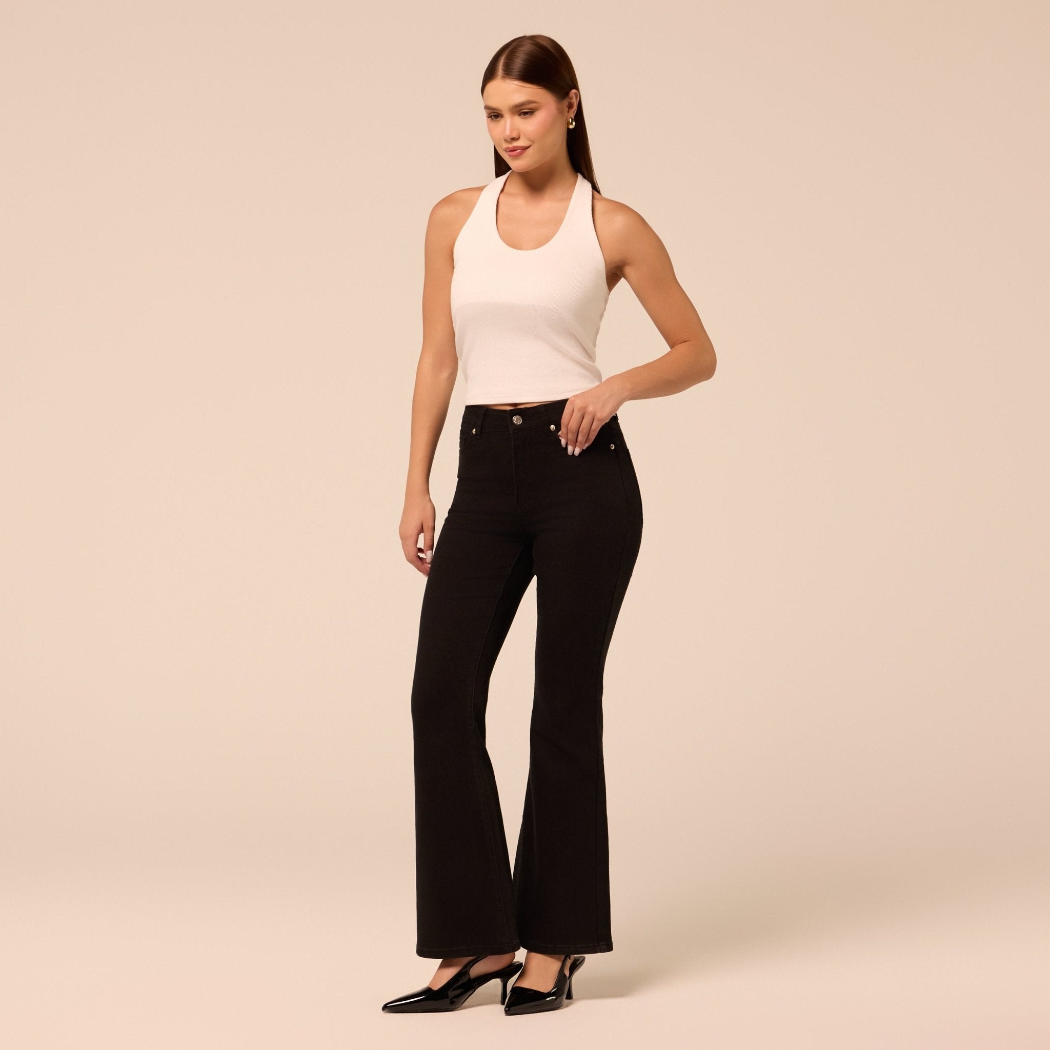 Black Flare Jeans - shopaleena