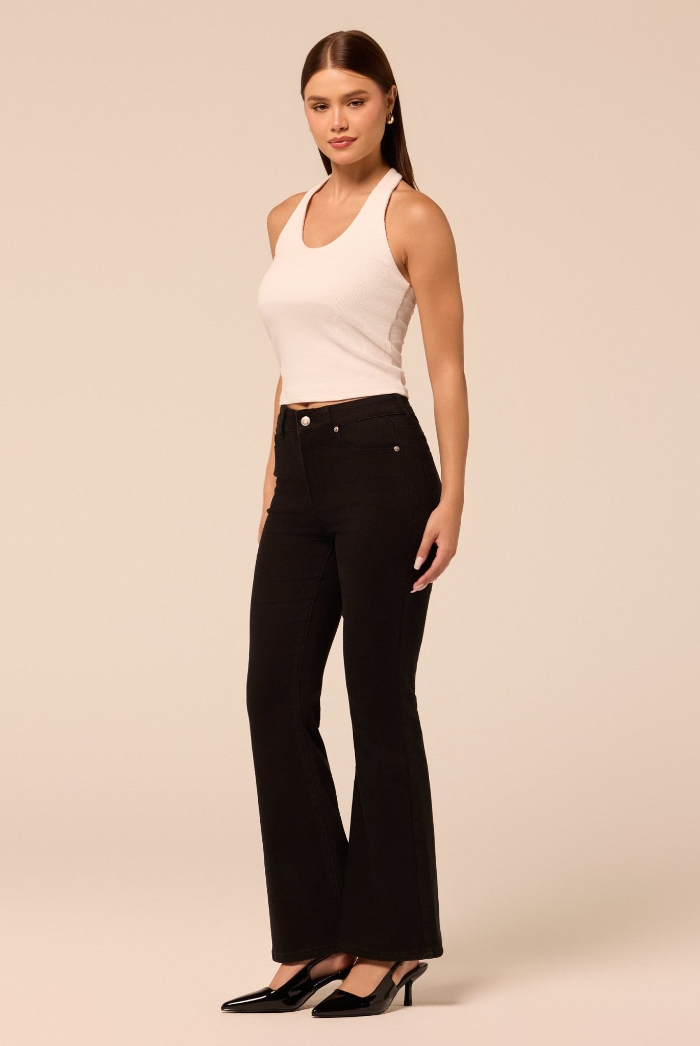 Black Flare Jeans - shopaleena