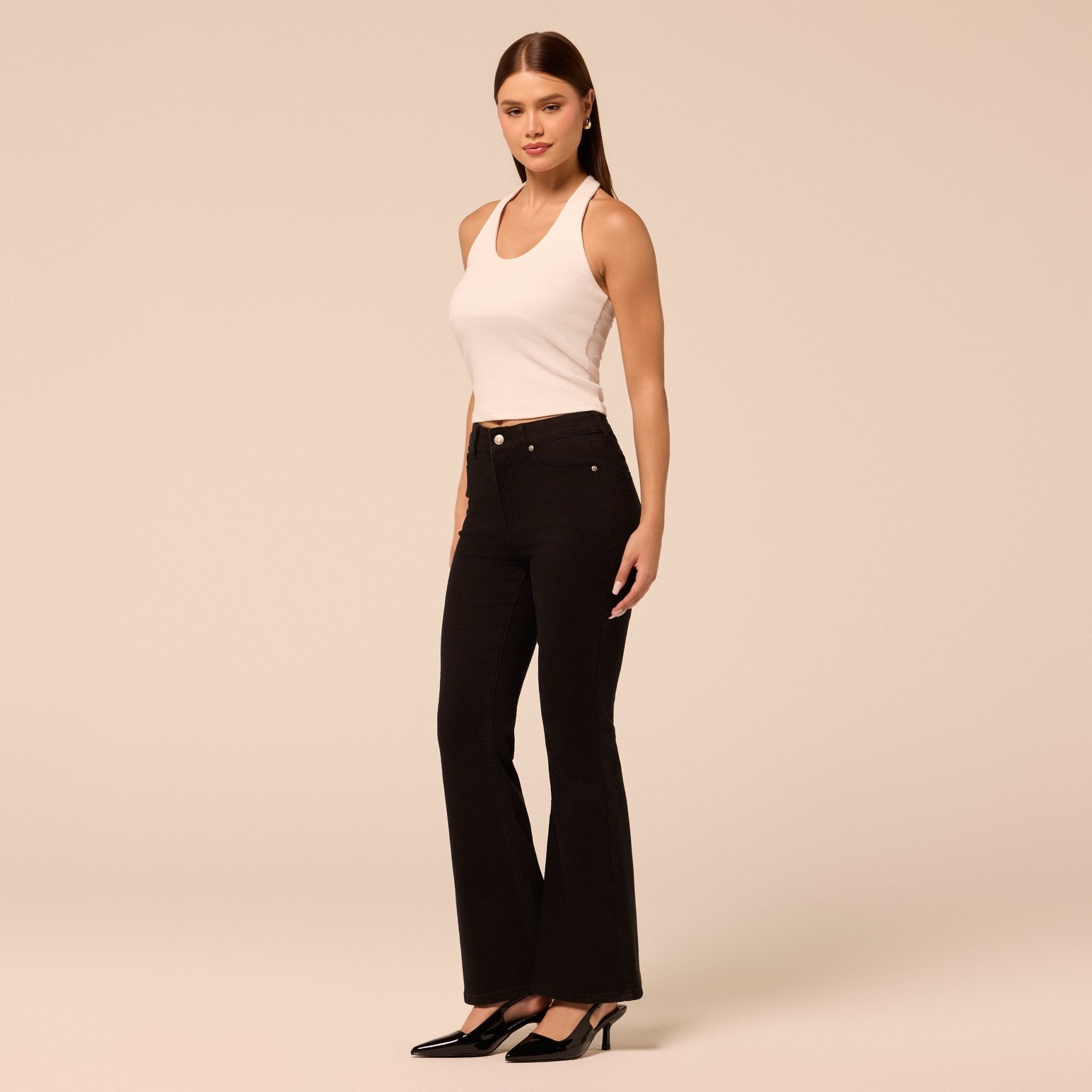 Black Flare Jeans - shopaleena