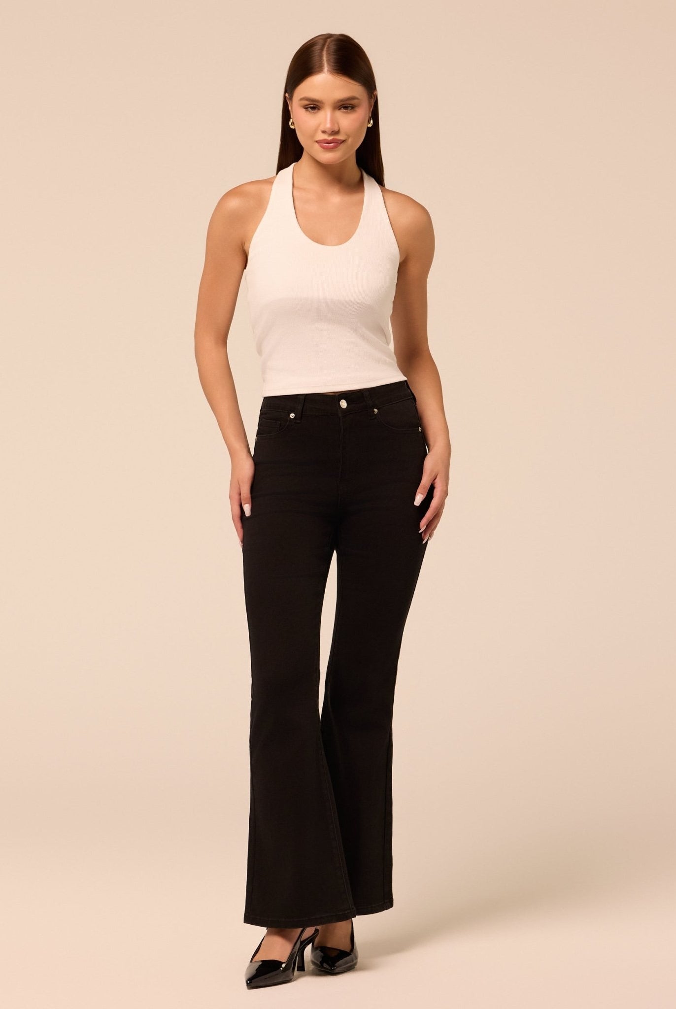 Black Flare Jeans - shopaleena