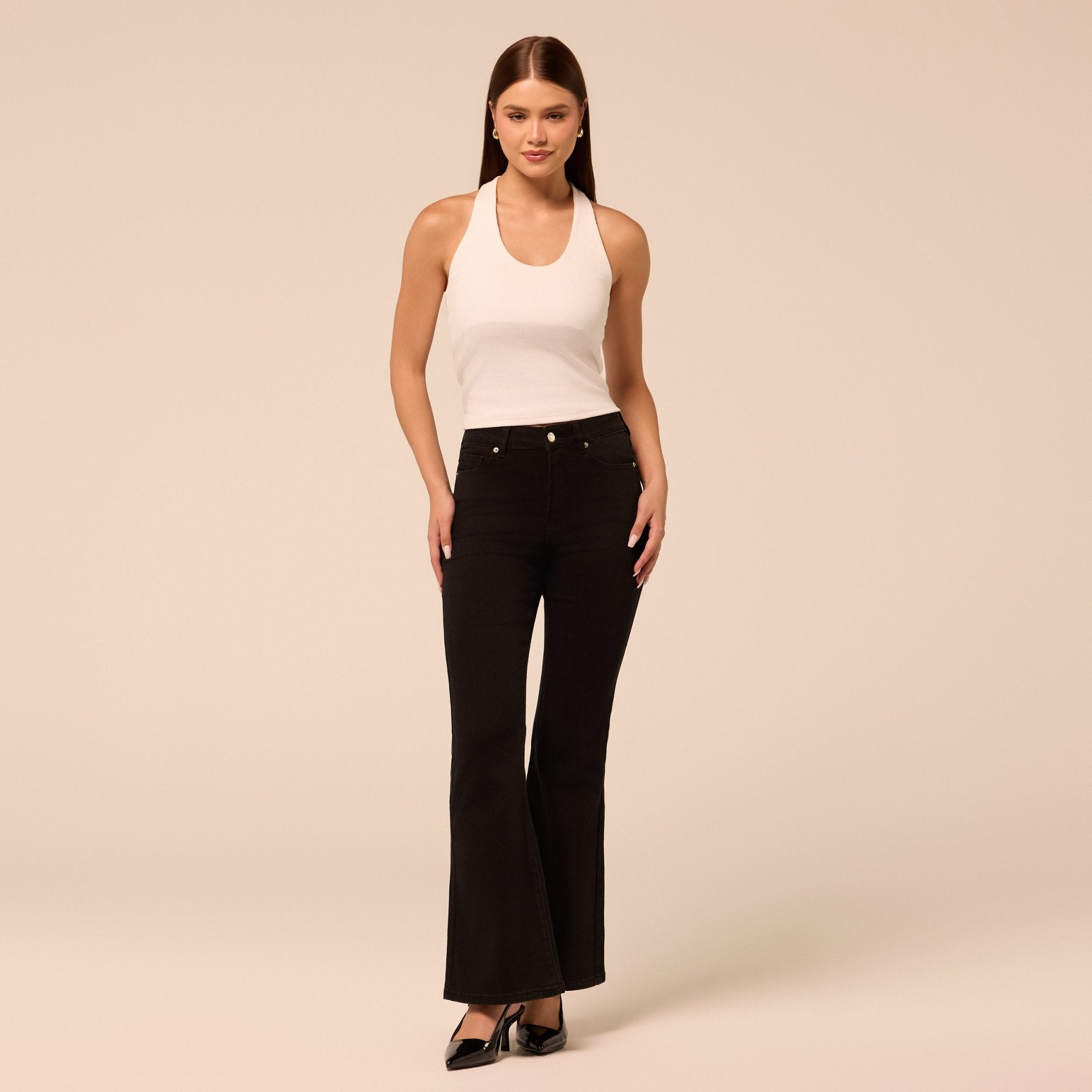 Black Flare Jeans - shopaleena
