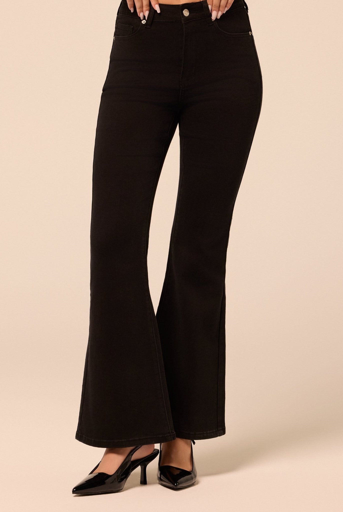 Black Flare Jeans - shopaleena
