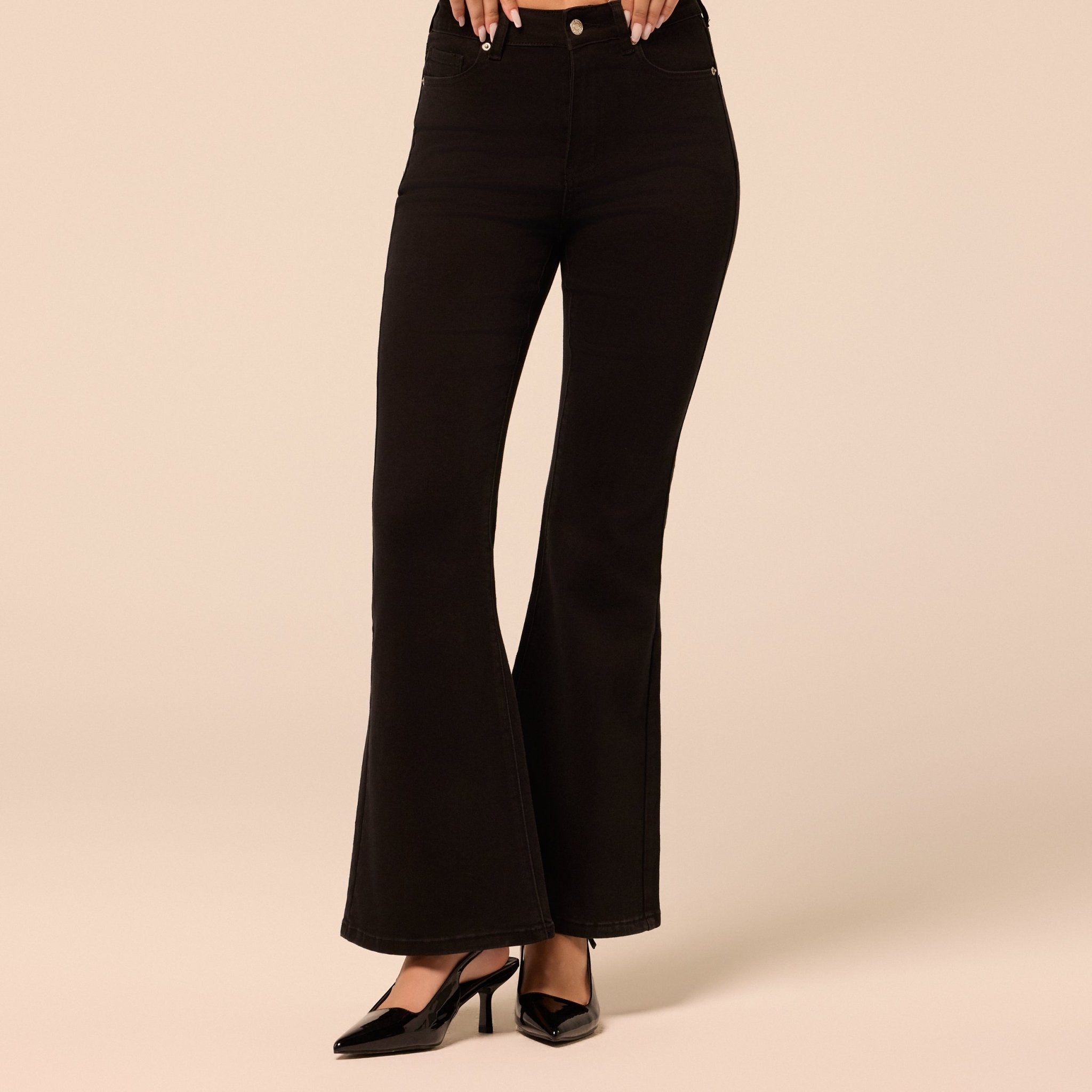 Black Flare Jeans - shopaleena