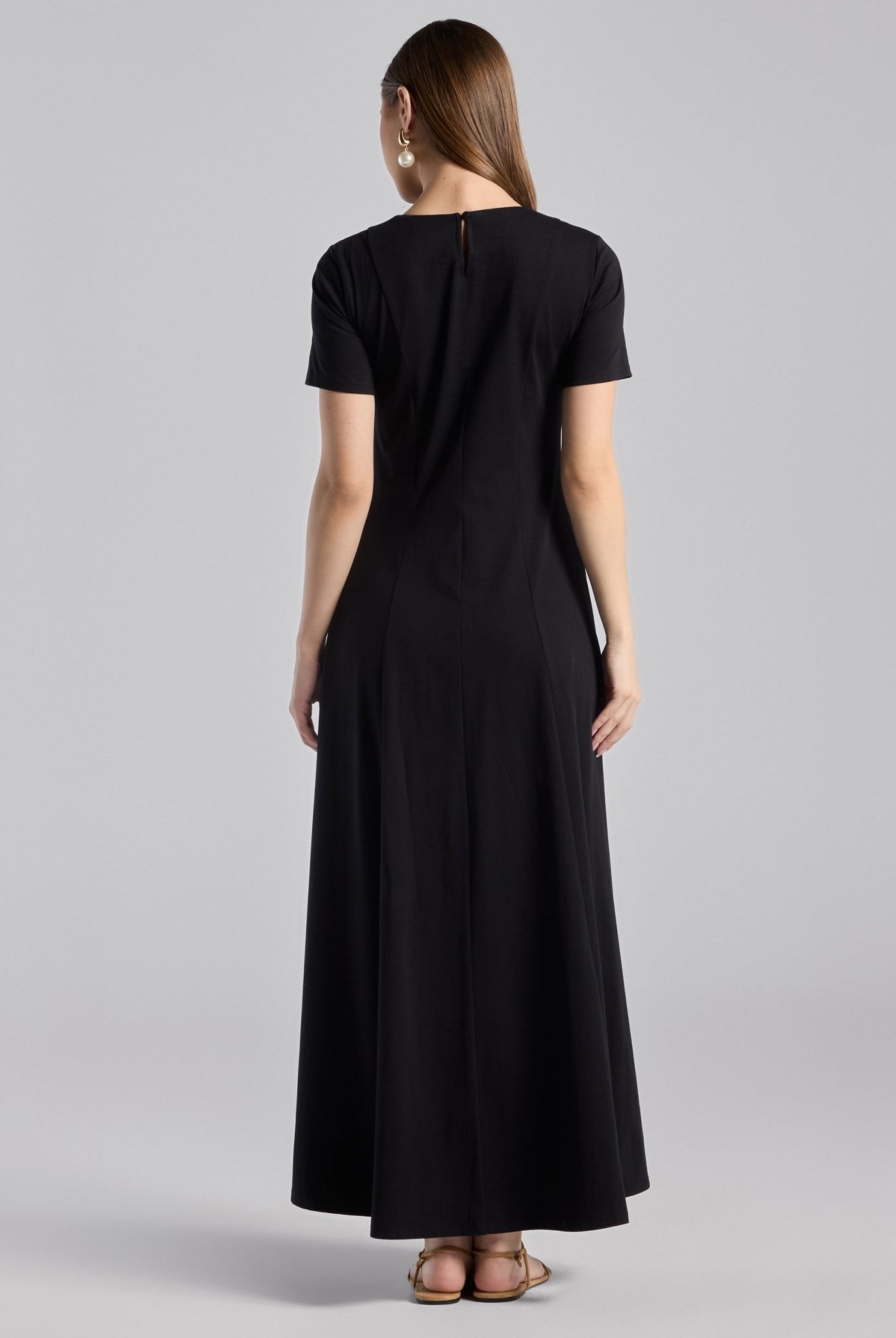 Black Knit Under Abaya Dress - shopaleena