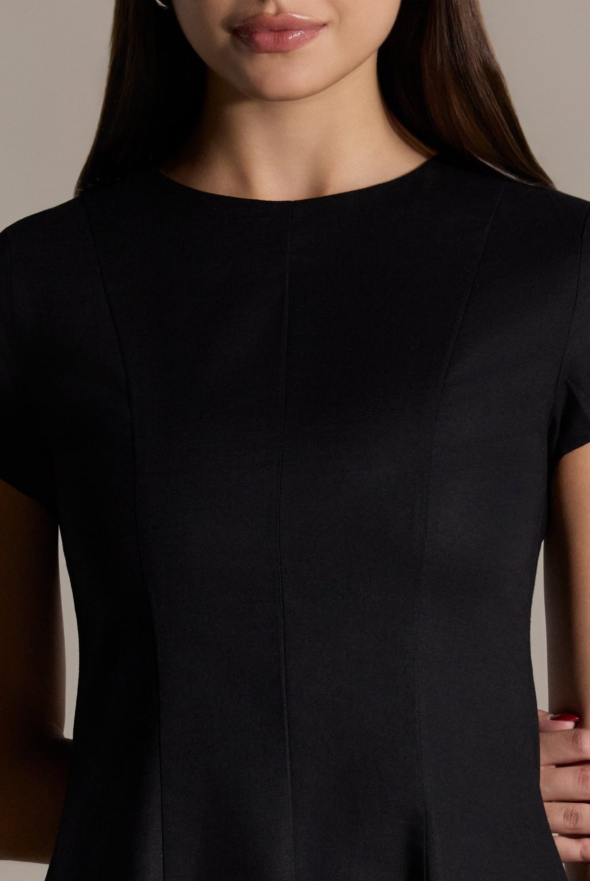 Black Linen Under Abaya Dress - shopaleena