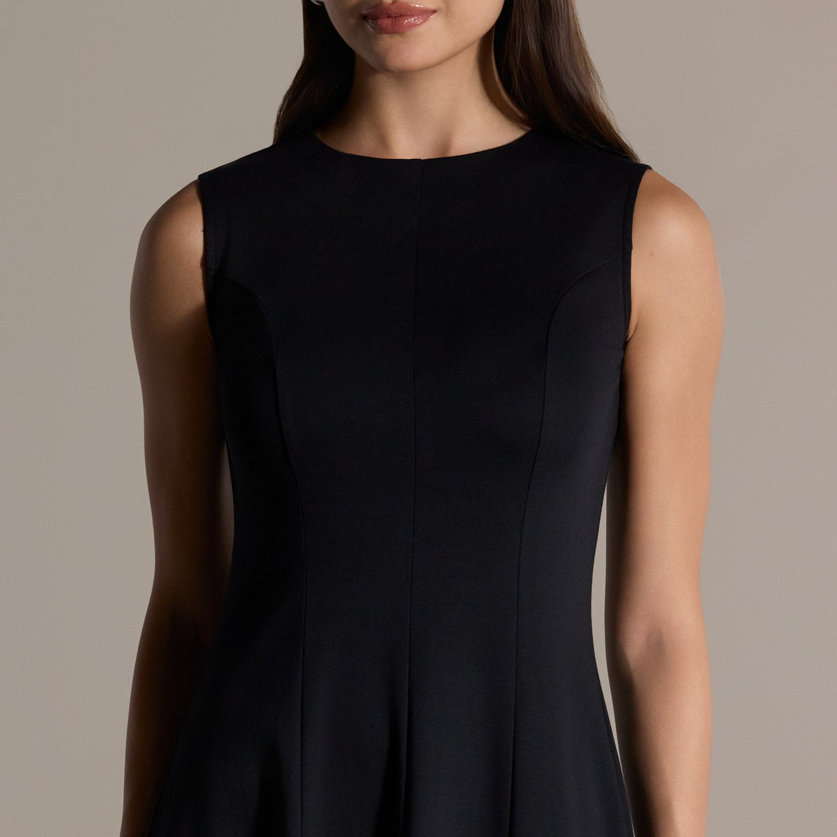 Black Sleeveless Cotton Under Abaya Dress - shopaleena
