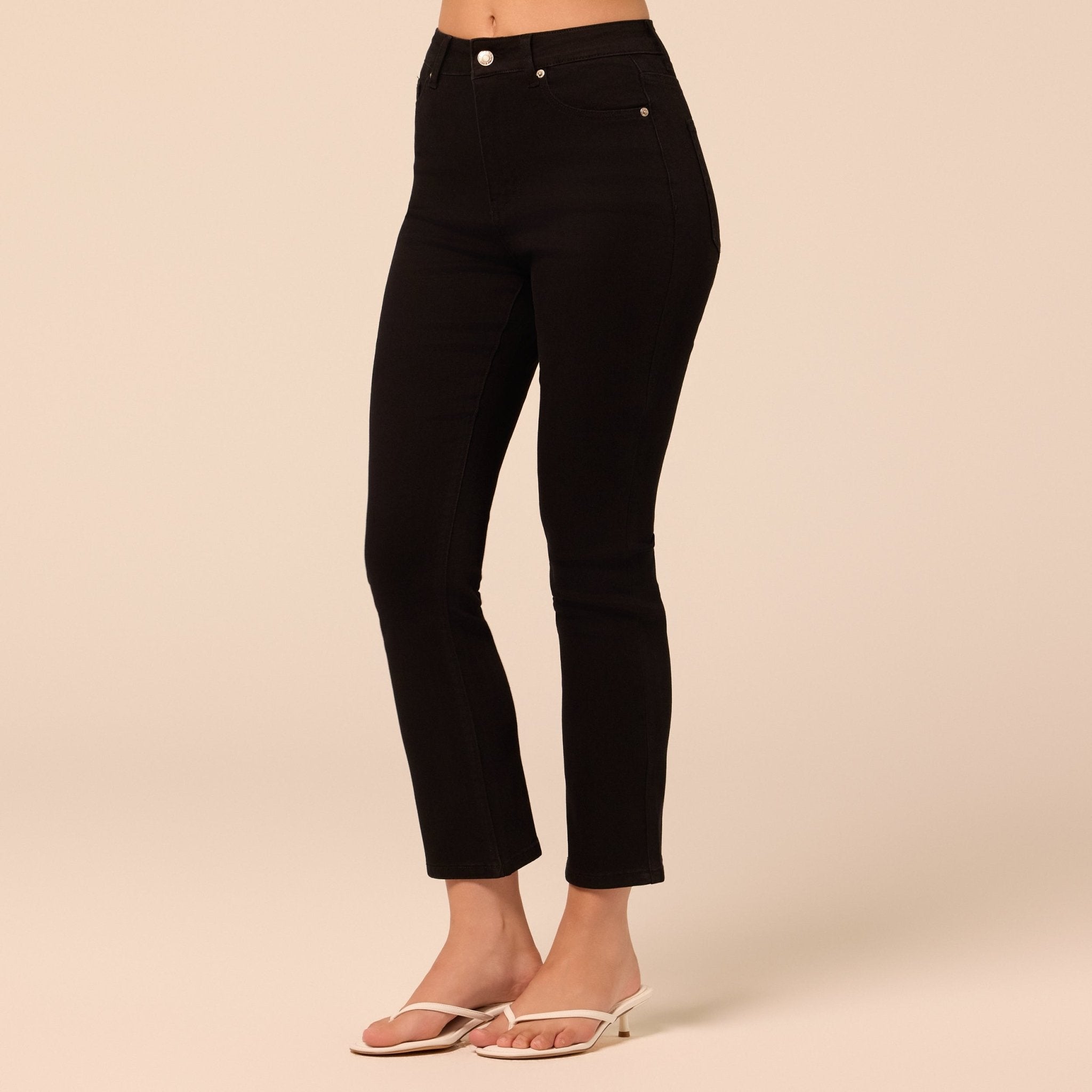 Black Straight Leg Jeans - shopaleena
