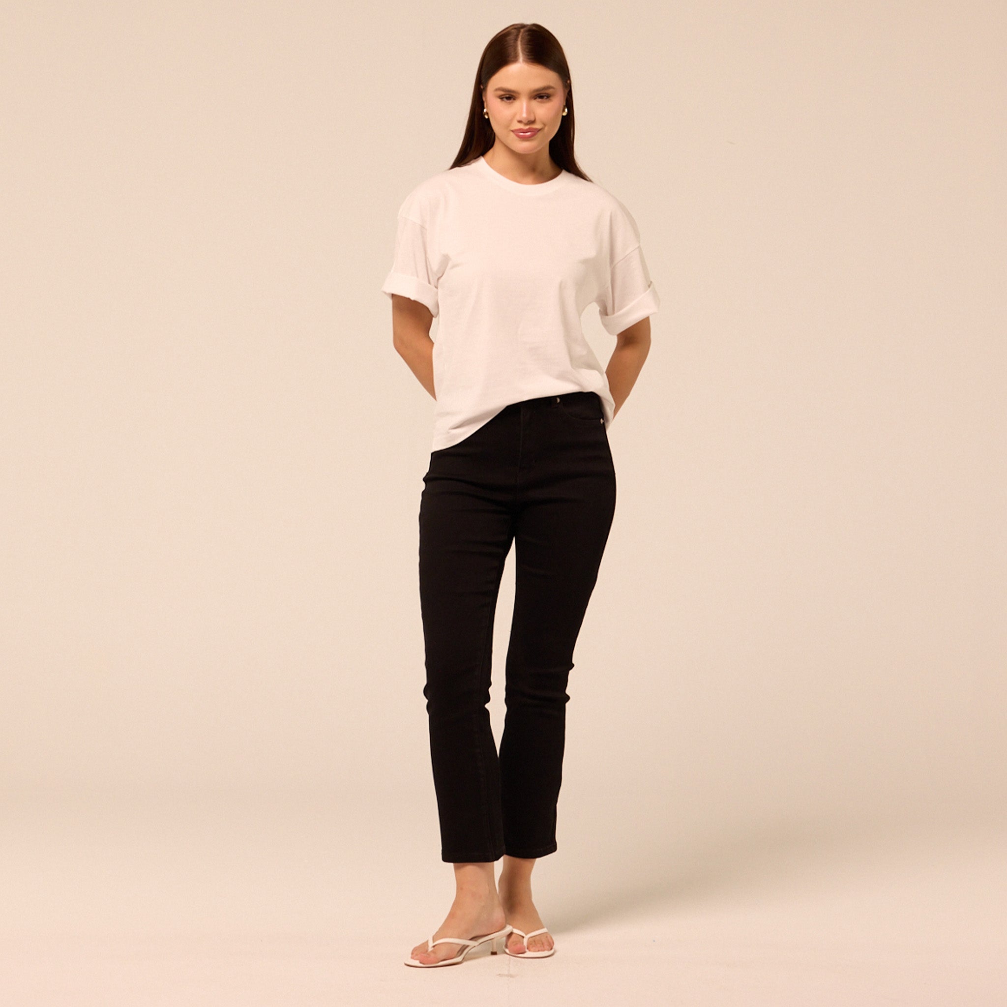 Black Straight Leg Jeans - shopaleena