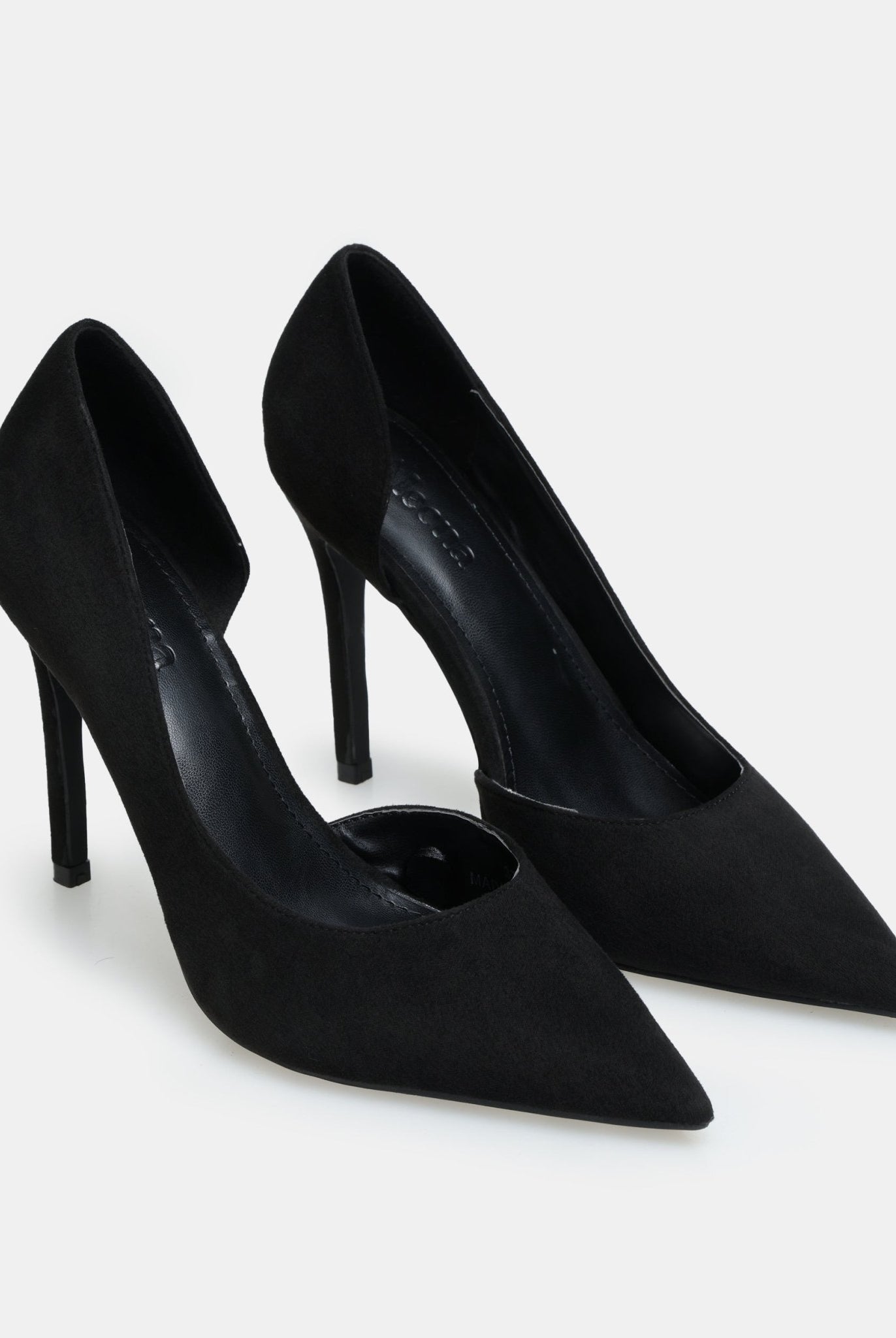 Black Suede Pointed Toe Pumps - shopaleena