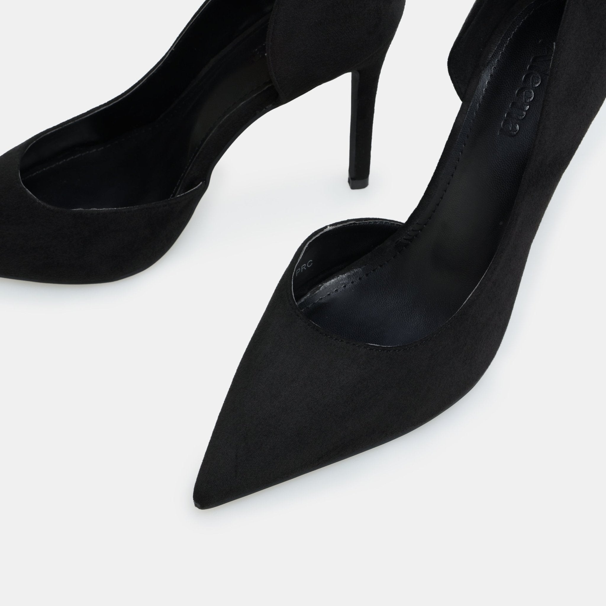 Black Suede Pointed Toe Pumps - shopaleena
