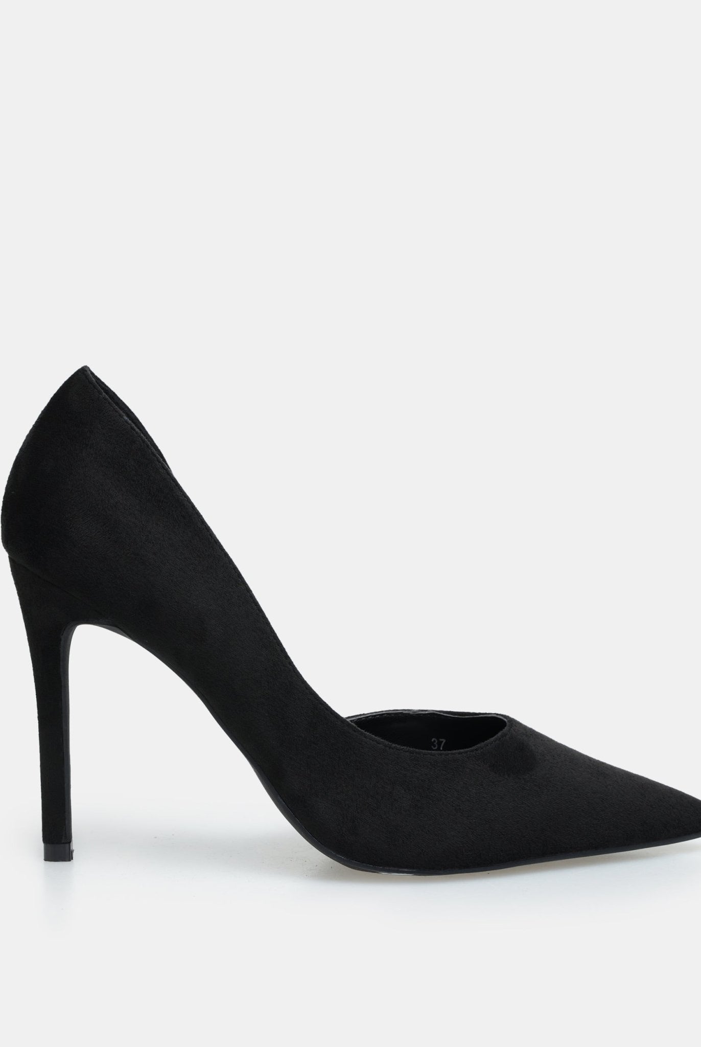 Black Suede Pointed Toe Pumps - shopaleena