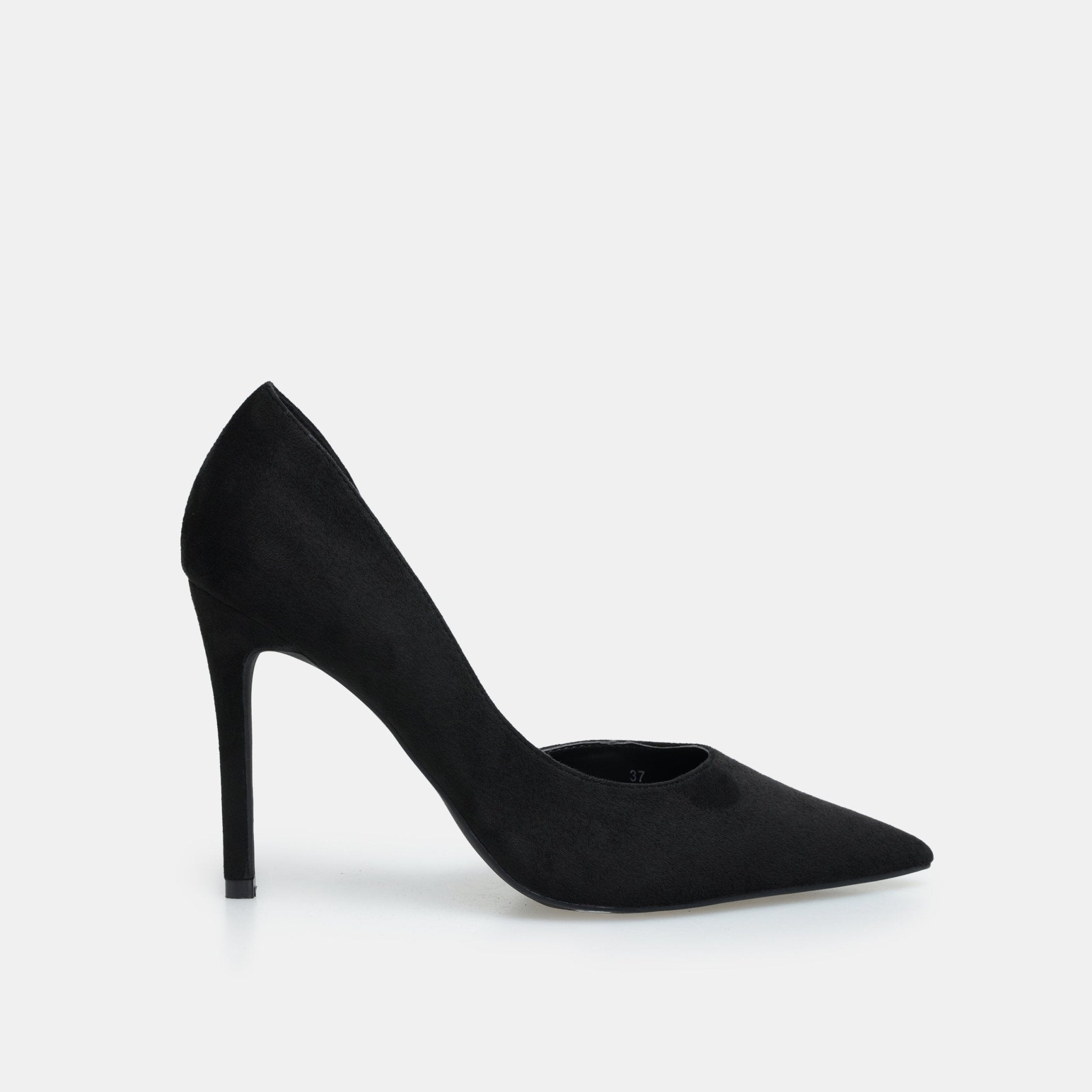 Black Suede Pointed Toe Pumps - shopaleena