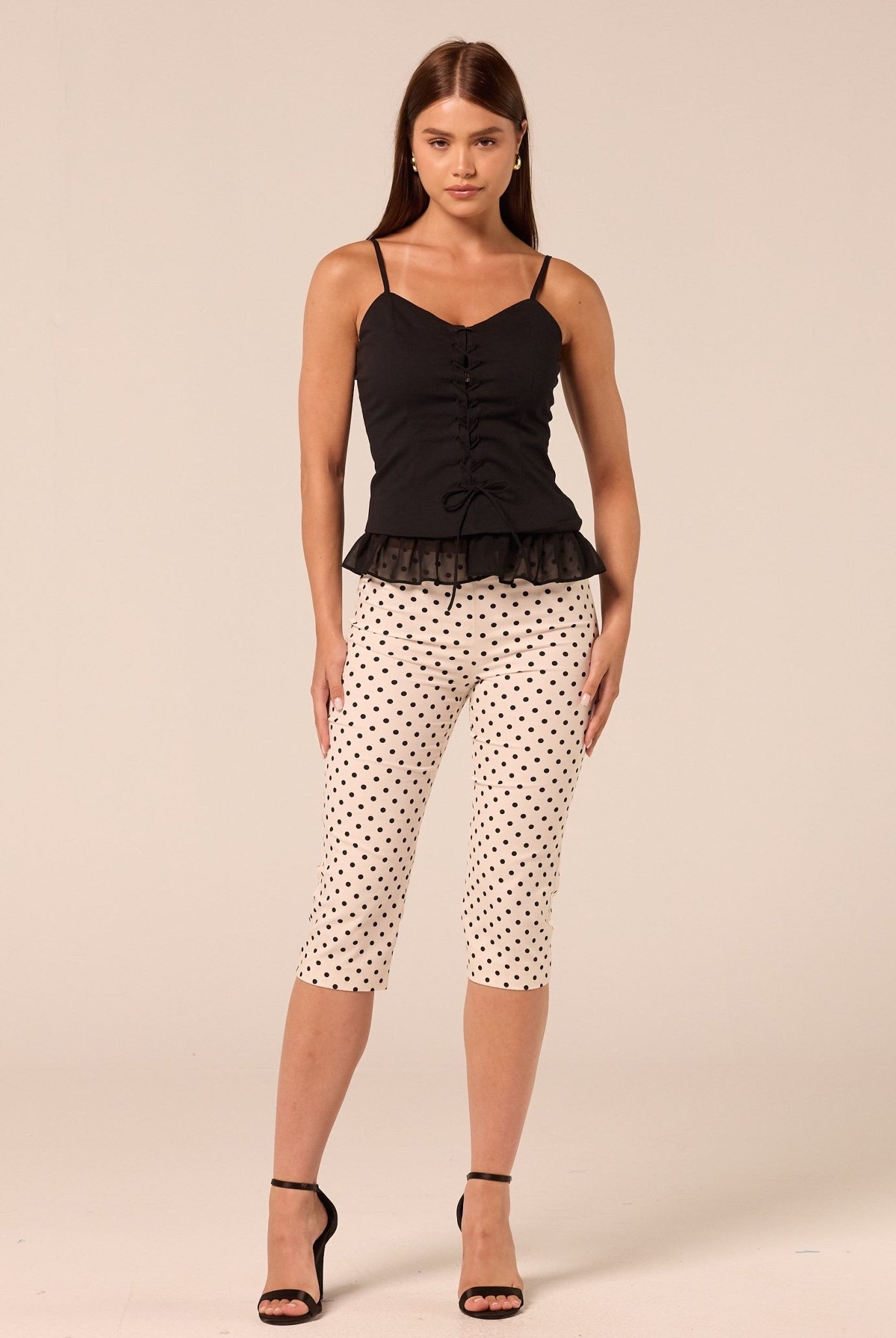 Black Sweetheart Neckline Poplin Top - shopaleena
