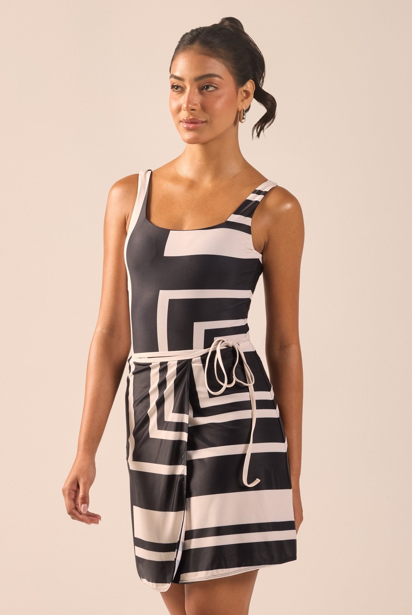 Black & White Swim Skirt - shopaleena