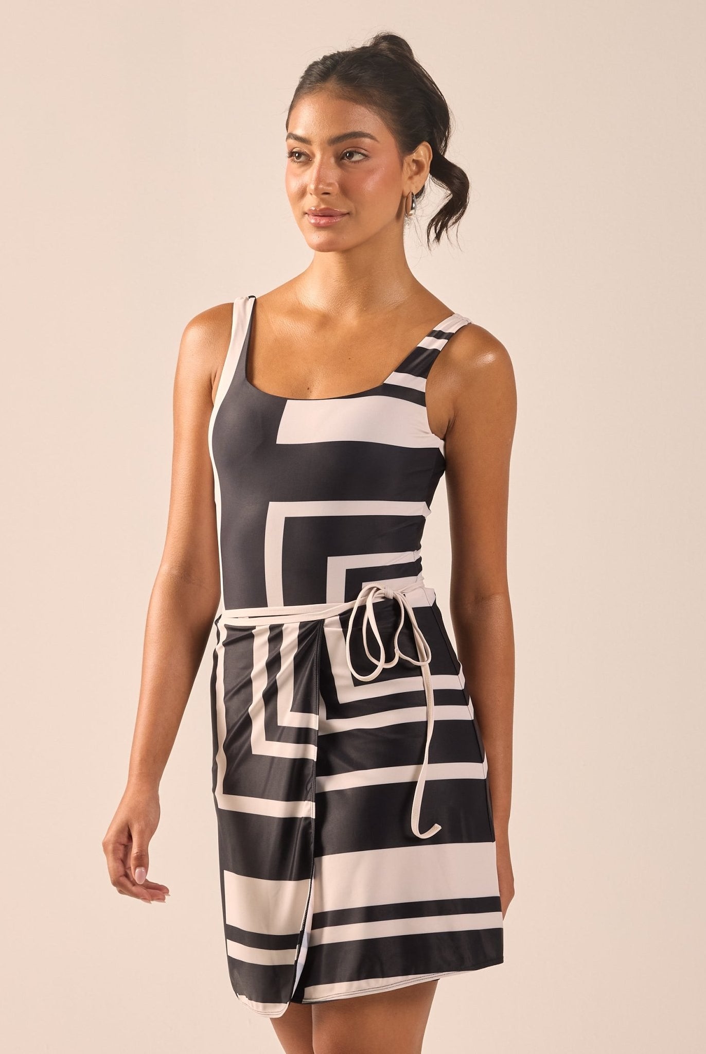 Black & White Swim Skirt - shopaleena