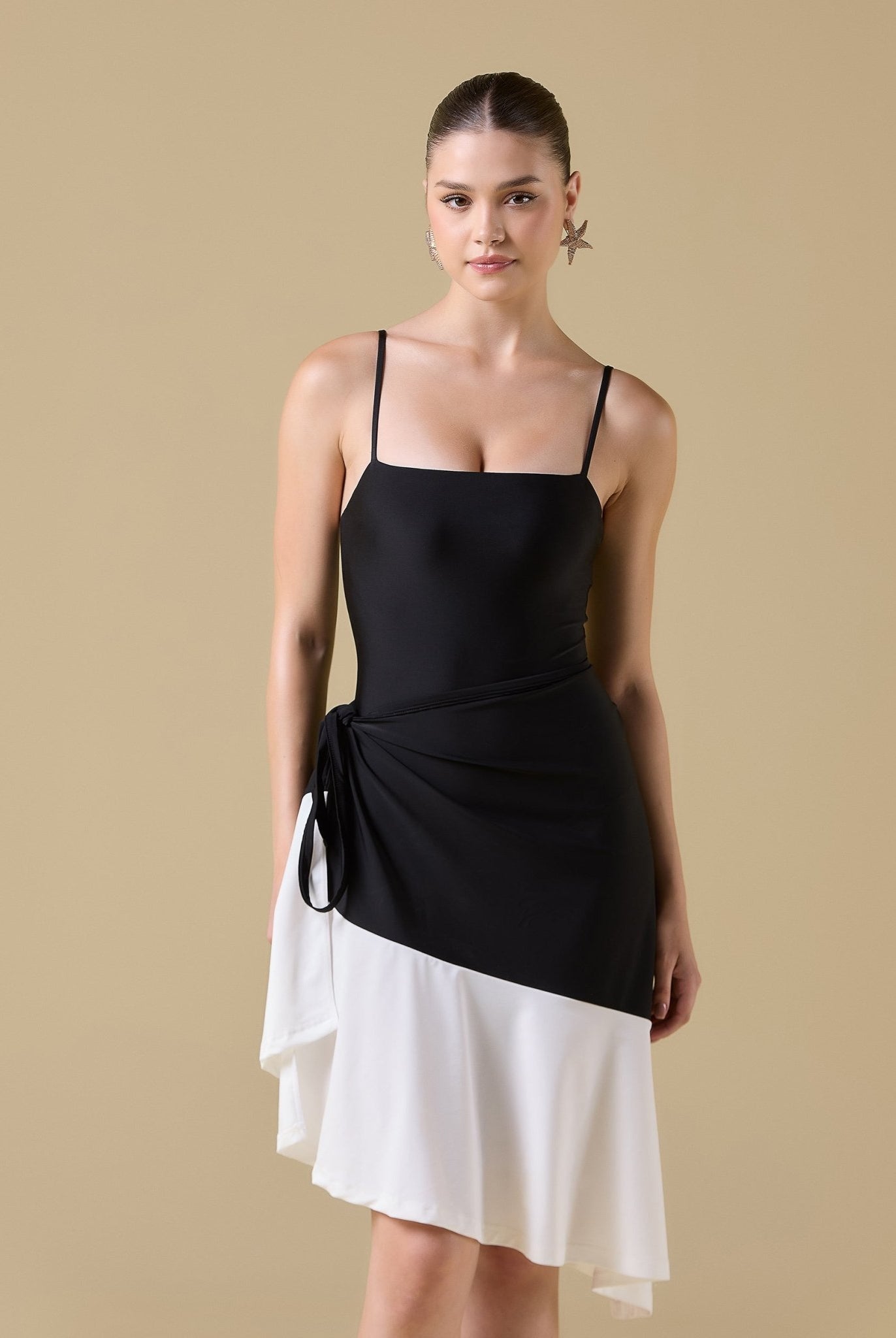 Black & White Swim Skirt - shopaleena