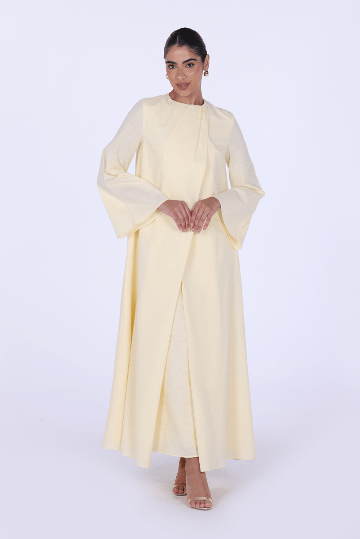 Blend Set with Gathered Details and Wide Leg Pants - shopaleena