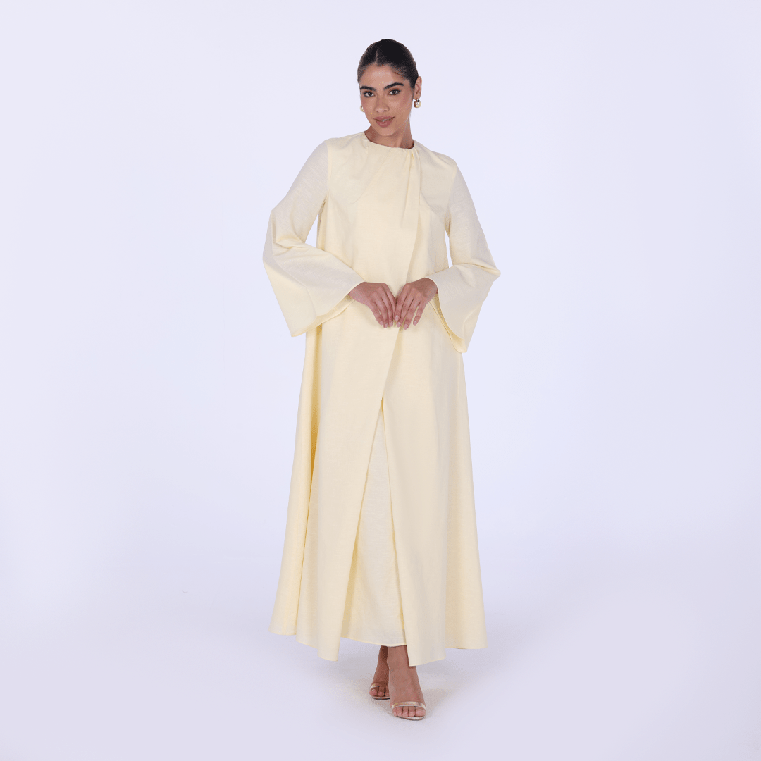 Blend Set with Gathered Details and Wide Leg Pants - shopaleena