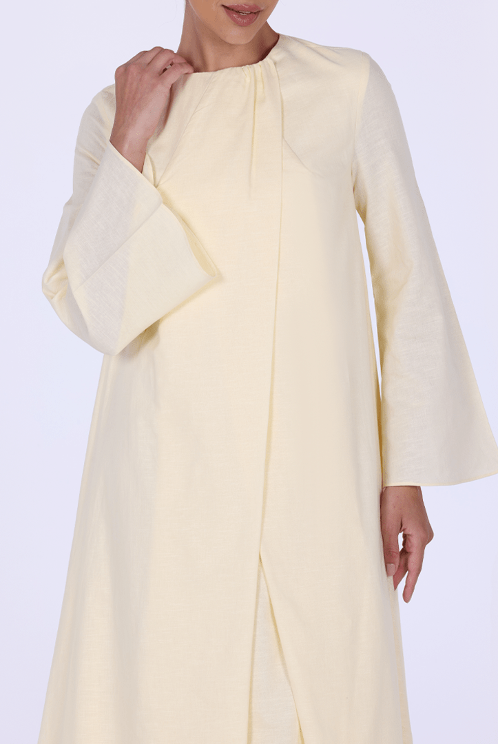 Blend Set with Gathered Details and Wide Leg Pants - shopaleena