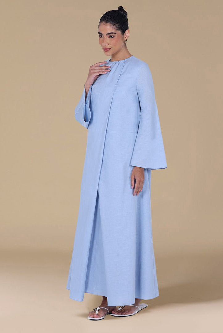 Blend Set with Gathered Details and Wide Leg Pants - shopaleena