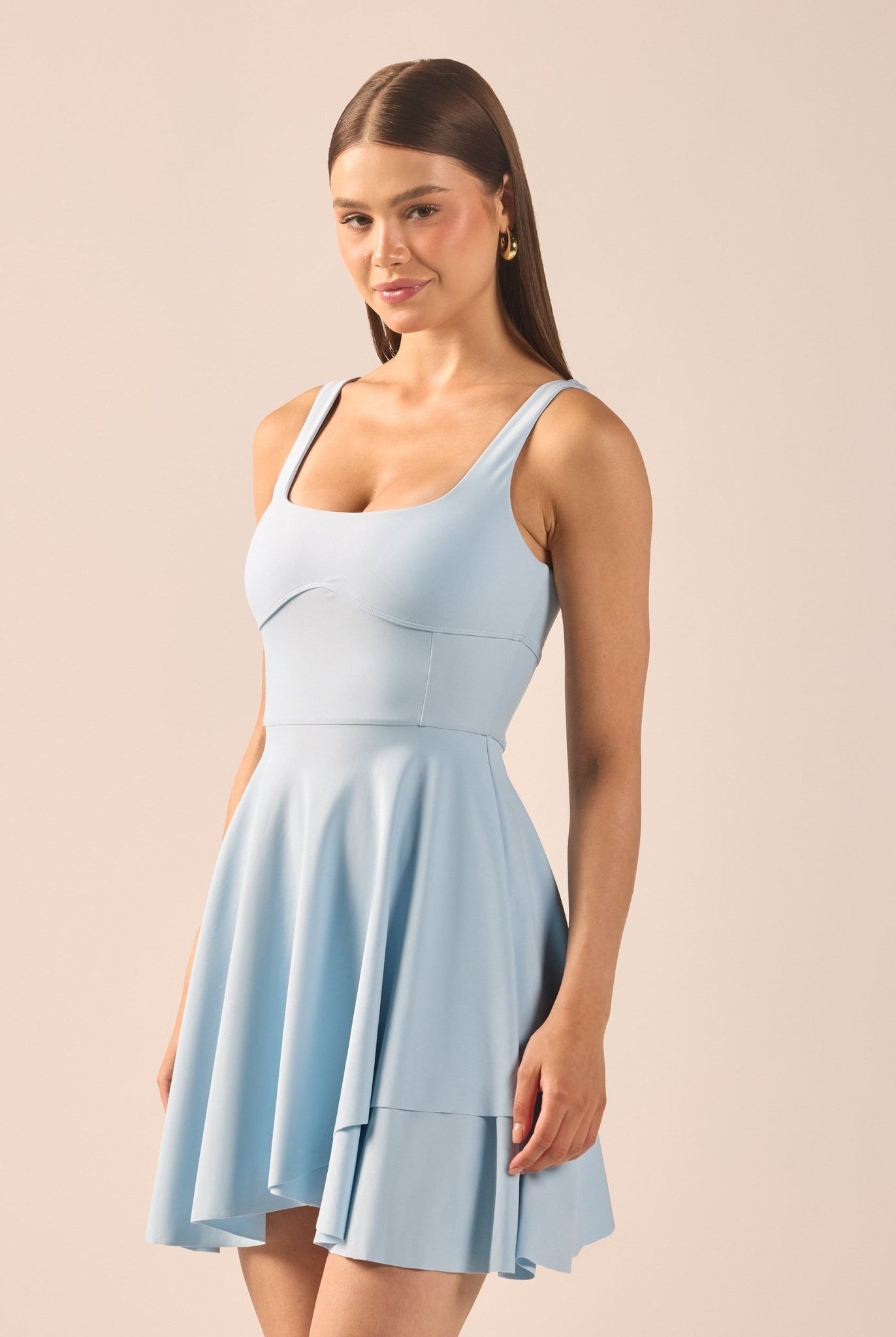 Blue Sleeveless Swimwear - shopaleena