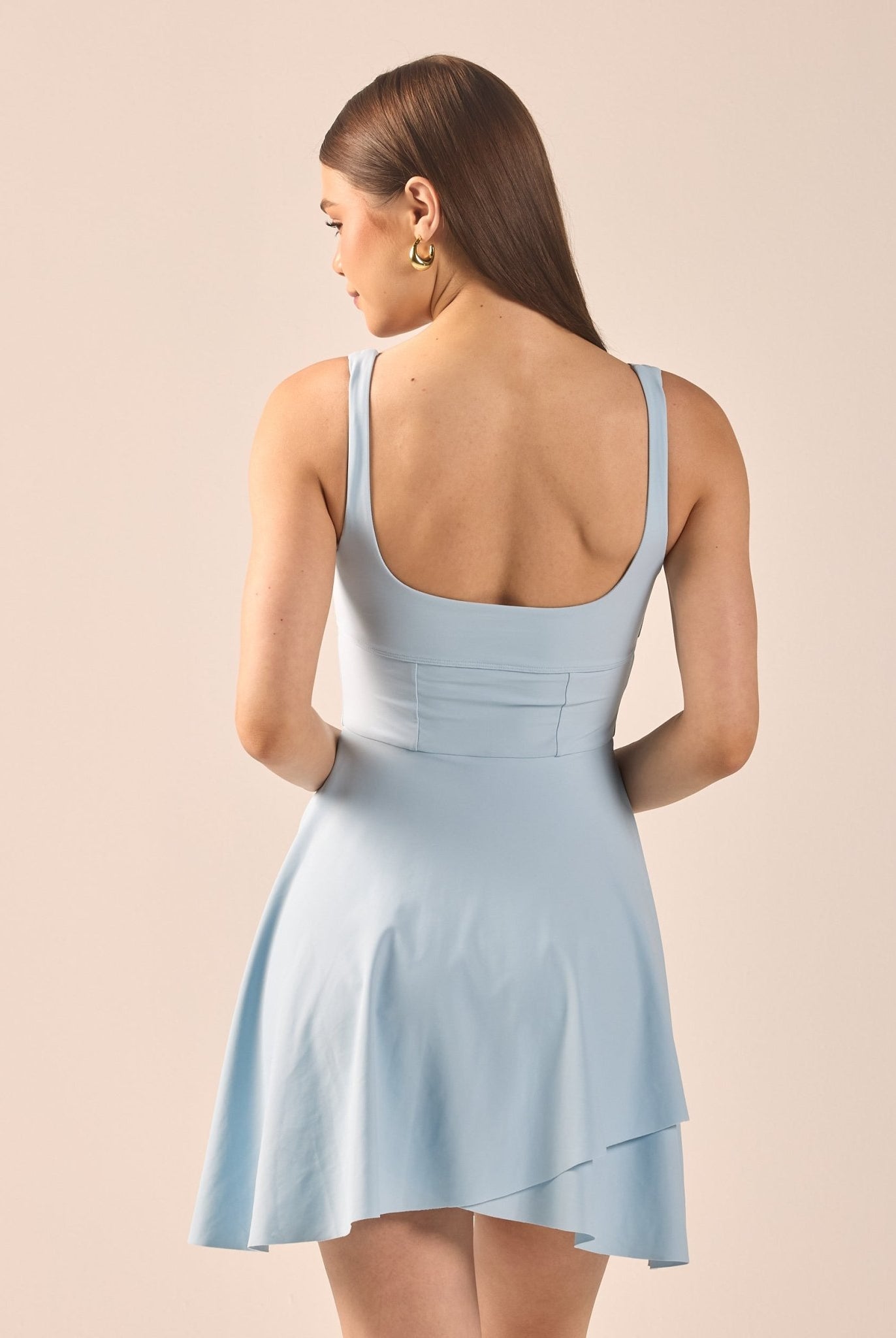 Blue Sleeveless Swimwear - shopaleena