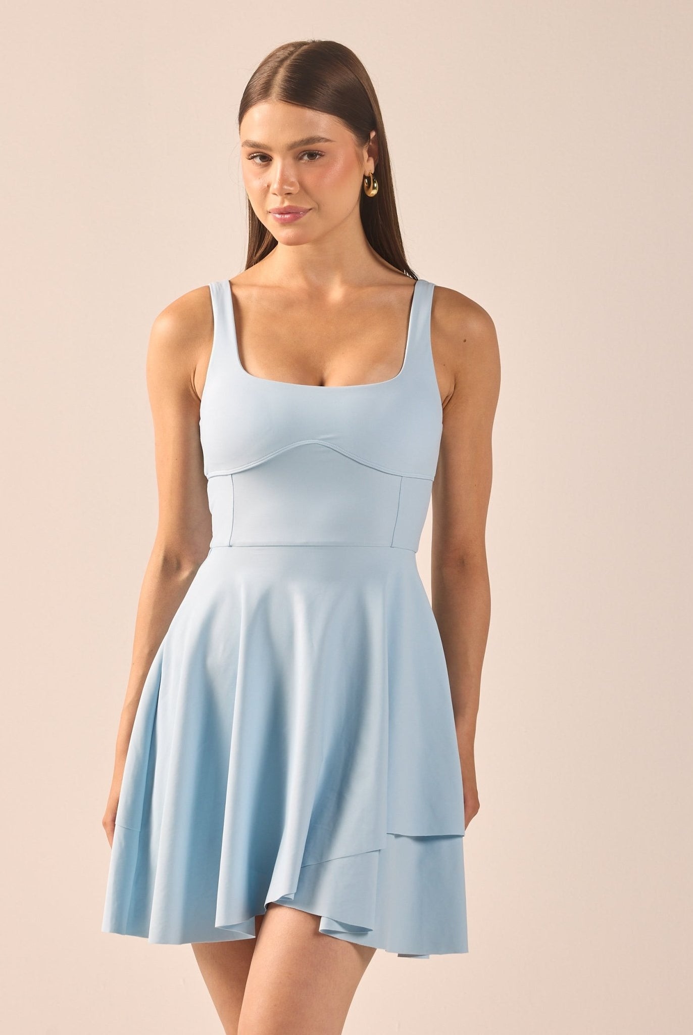 Blue Sleeveless Swimwear - shopaleena
