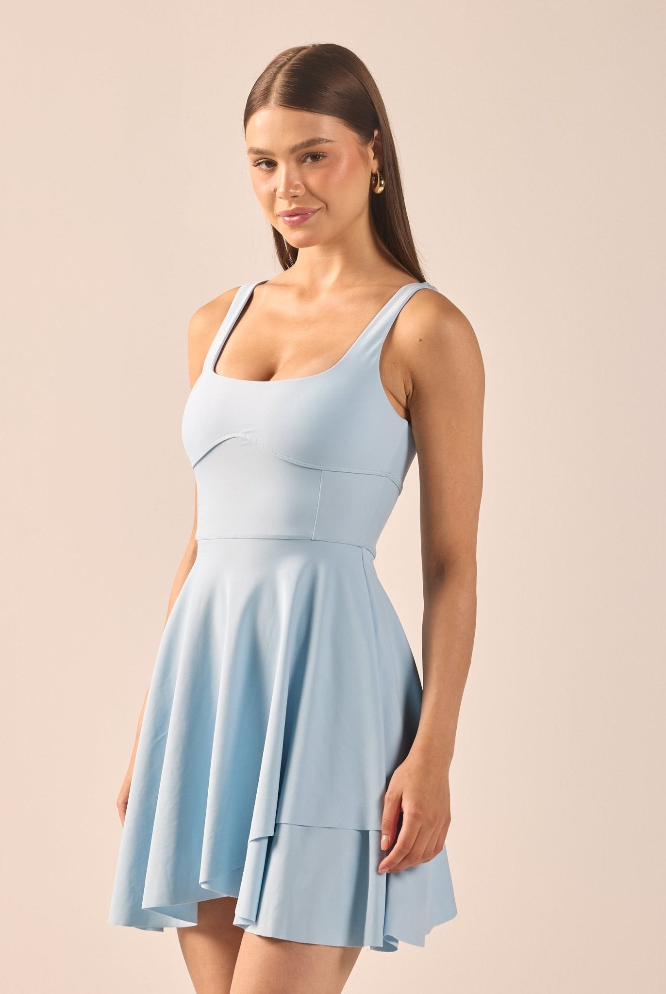 Blue Sleeveless Swimwear - shopaleena