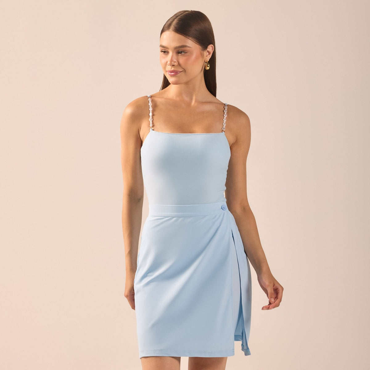 Blue Straight Swim Skirt - shopaleena