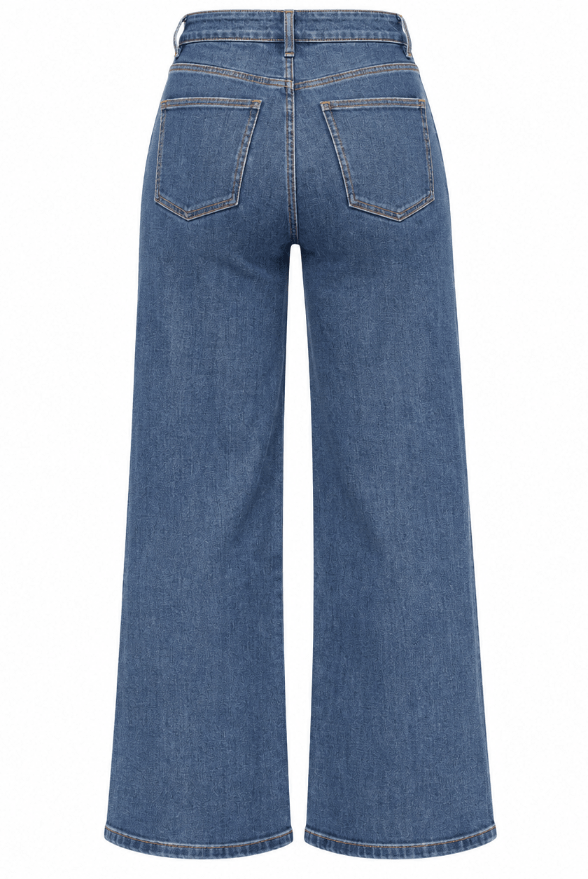Blue Wide Leg Jeans - shopaleena