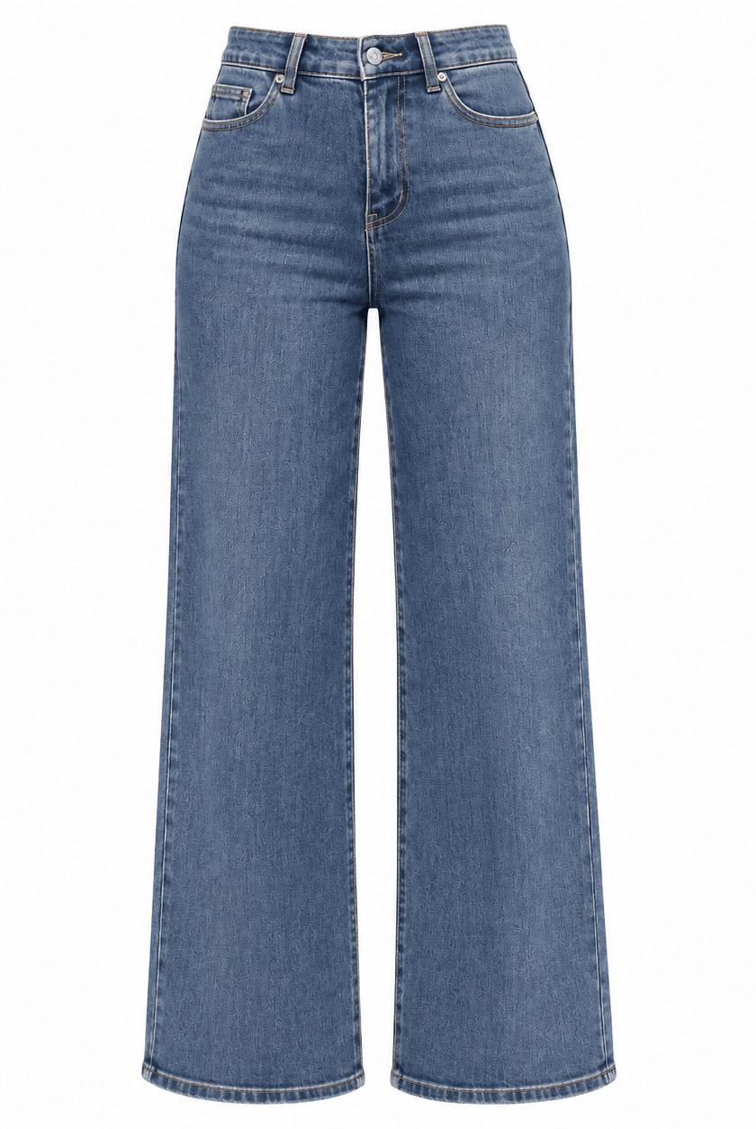 Blue Wide Leg Jeans - shopaleena