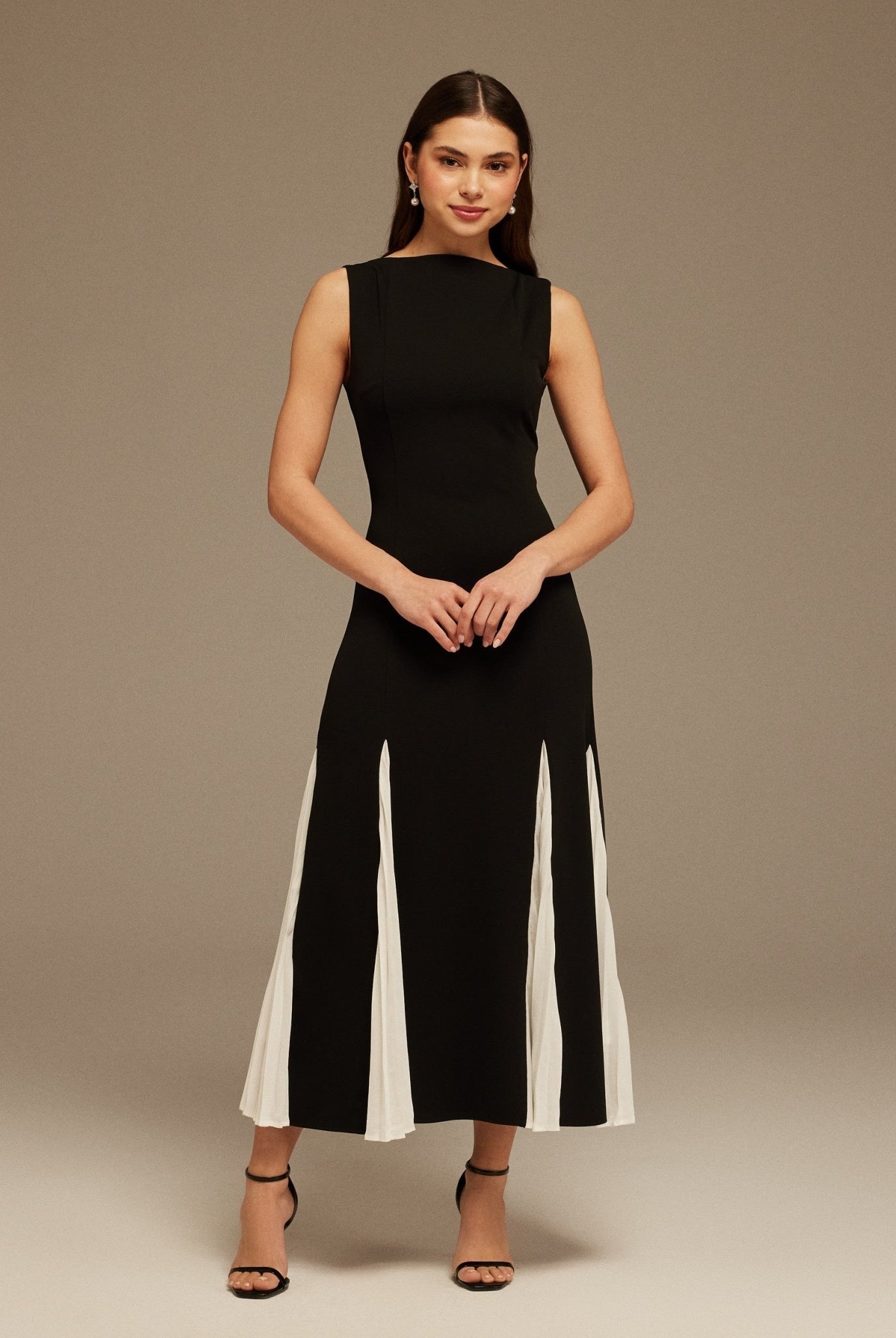 Boat Neckline Long Dress - shopaleena
