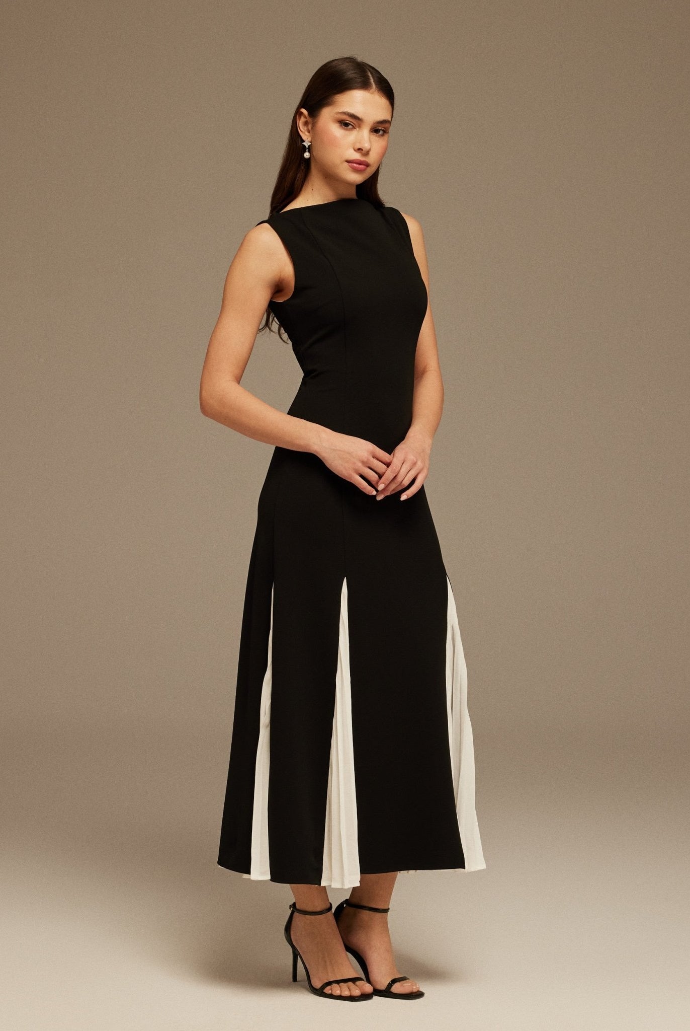 Boat Neckline Long Dress - shopaleena