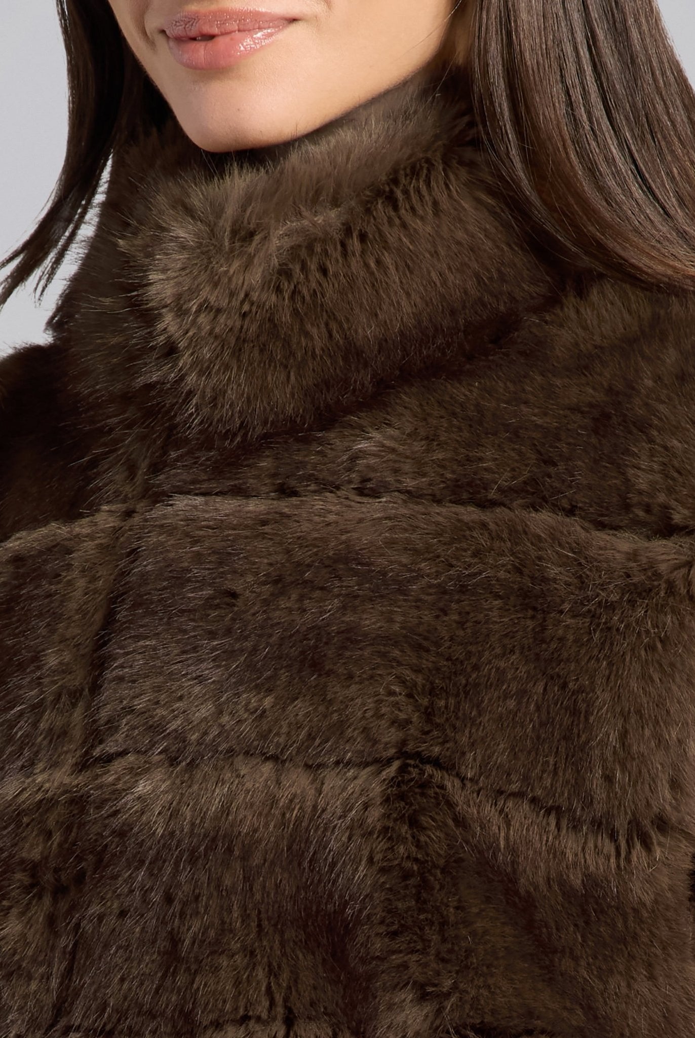 Brown Faux Fox Fur Vest - shopaleena