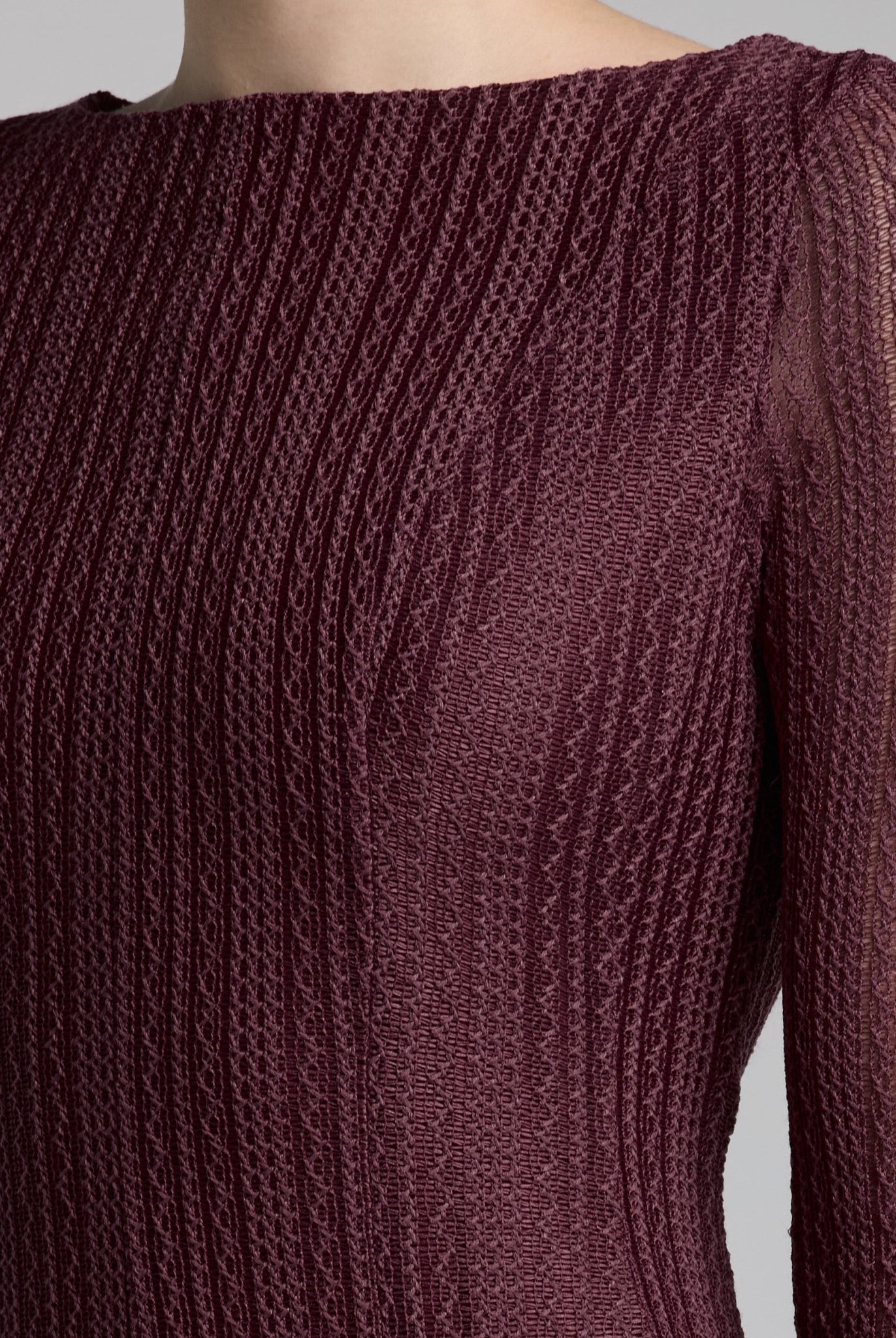 Brown Long Sleeves Godet Maxi Dress - shopaleena